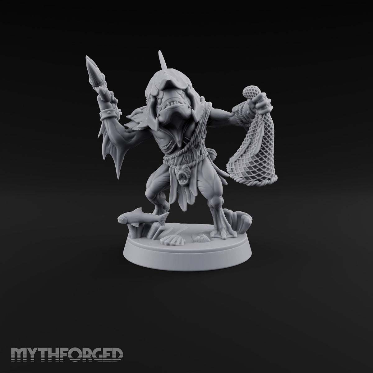 Madness Comes in Shoals Kuo-toa Tide Raider F — Helmeted