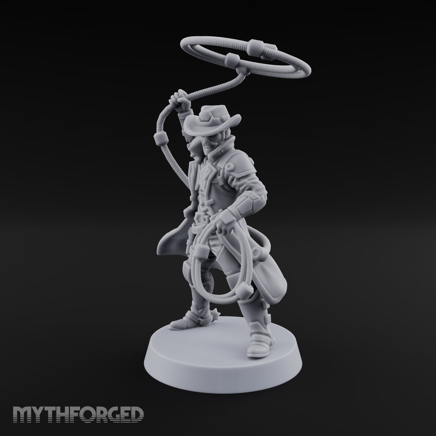 Lasso Twirling Space Cowboy Miniature for Dungeons and Dragons, Pathfinder or other TTRPGs