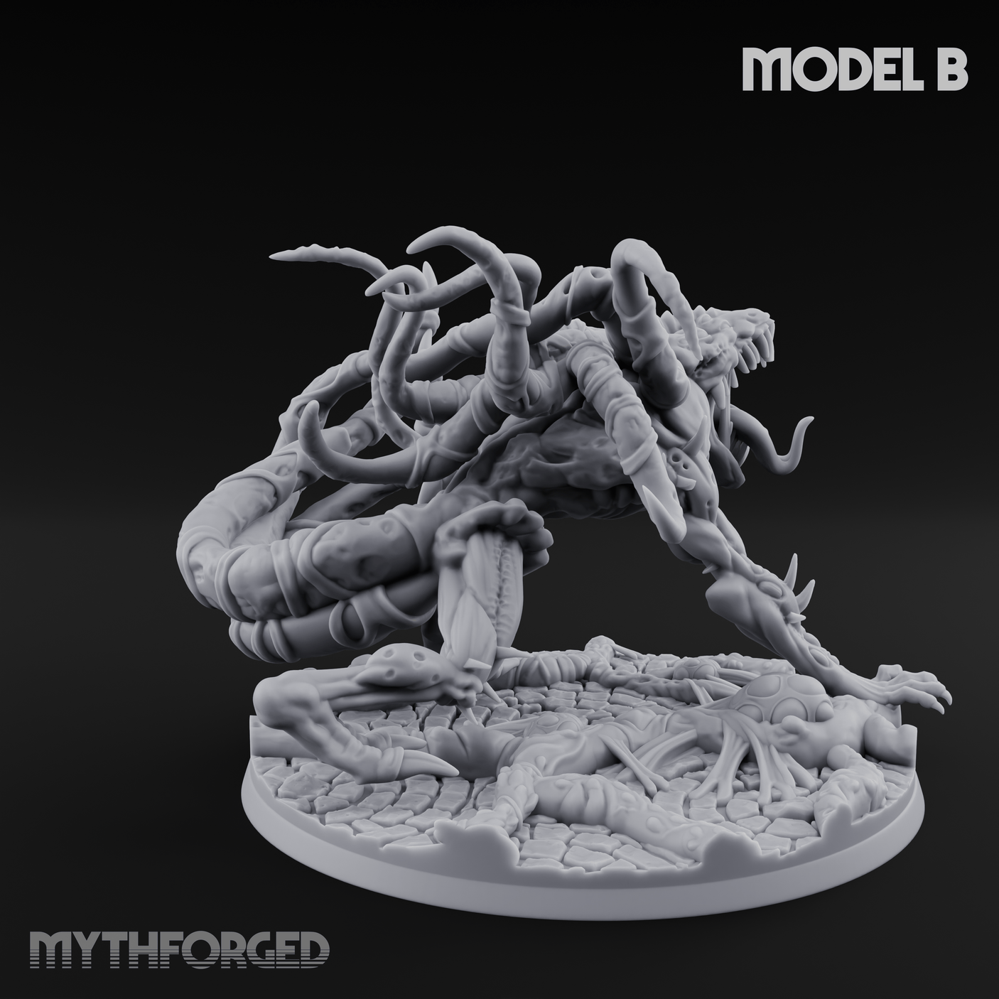 Tentacles Writhing Grell Lurkers B Miniature for Dungeons and Dragons, Pathfinder or other TTRPGs