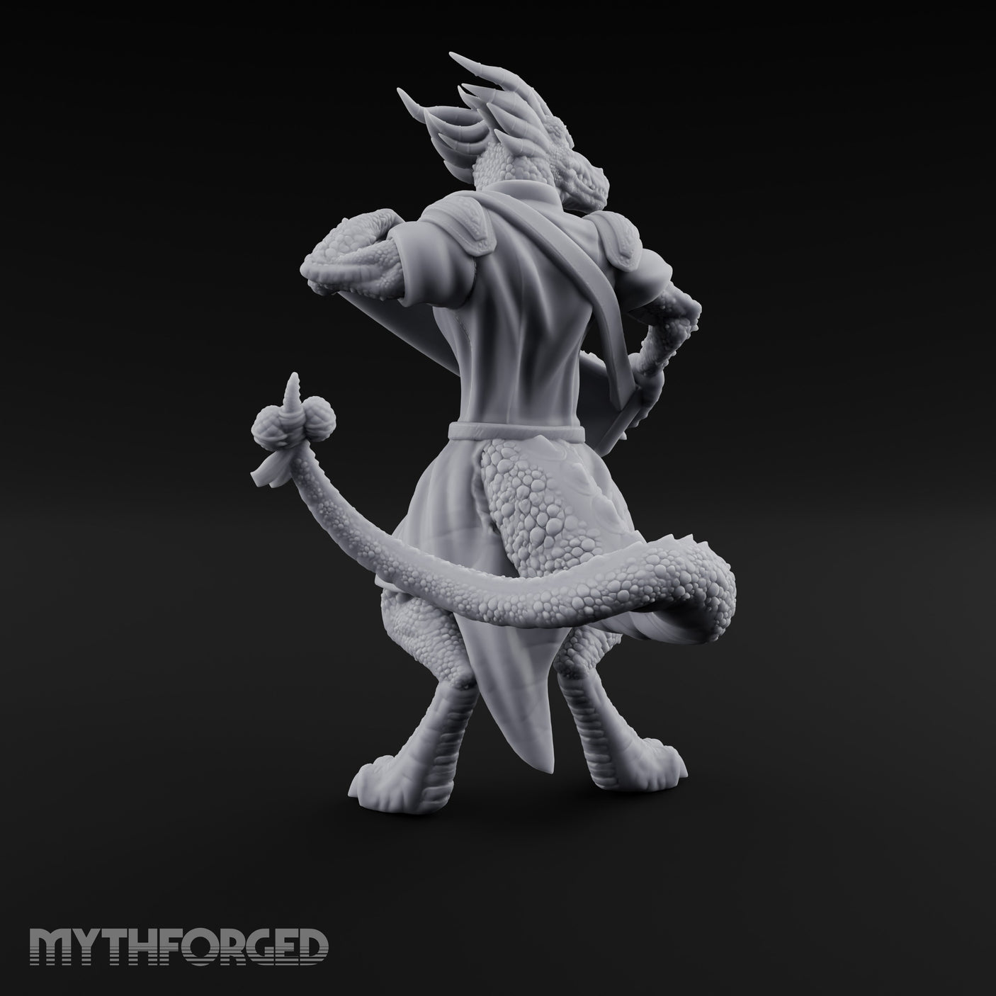 Lute Strumming Dragonborn Bard Miniature for Dungeons and Dragons, Pathfinder or other TTRPGs