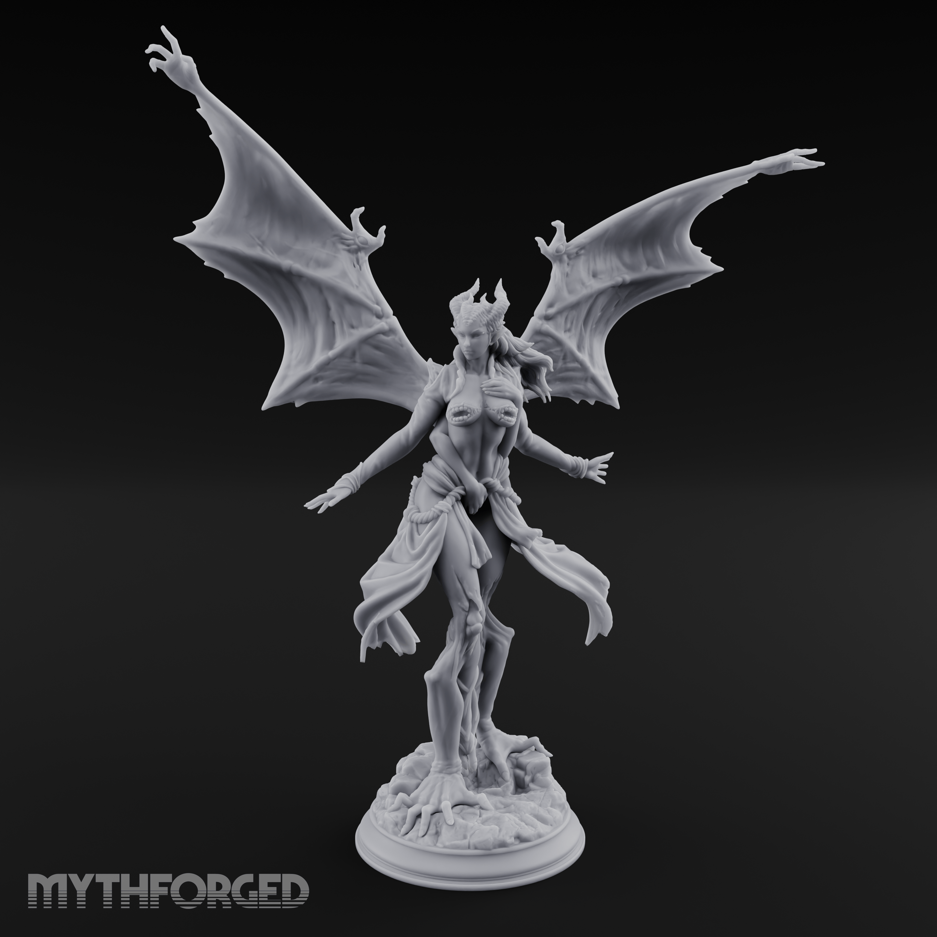 Wings Spread Wide Succubus Seductress