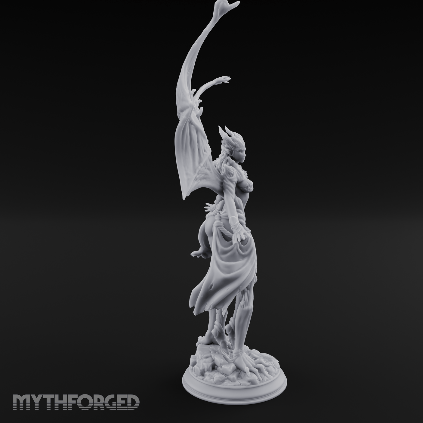 Wings Spread Wide Succubus Seductress Miniature for Dungeons and Dragons, Pathfinder or other TTRPGs