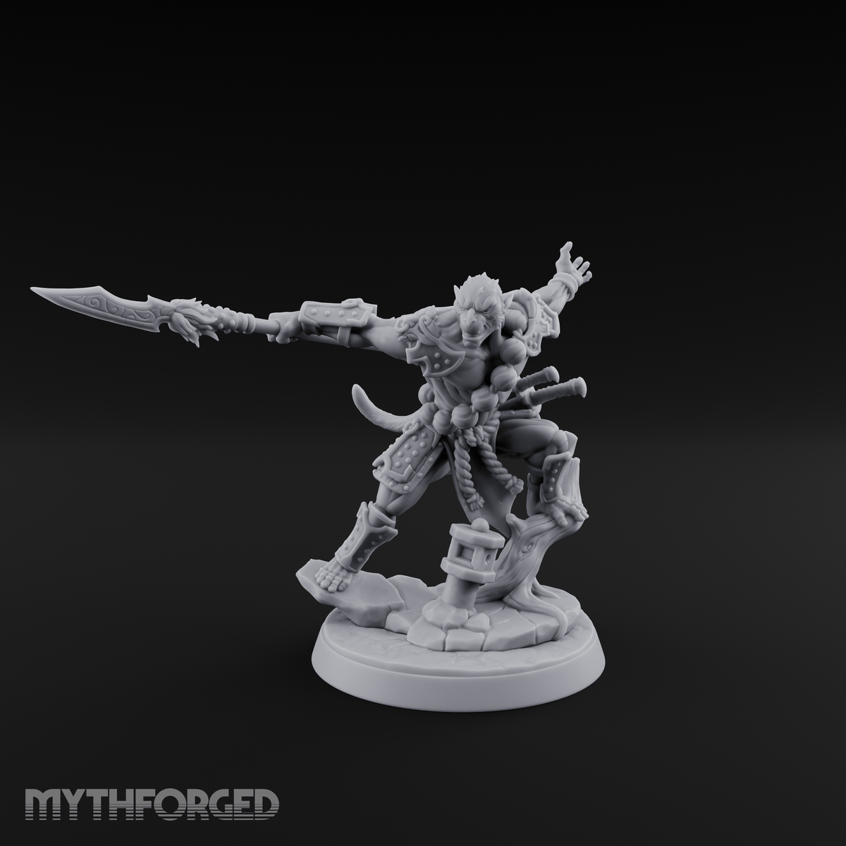 Arm Thrust Commanding Hadozee Warrior Miniature for Dungeons and Dragons, Pathfinder or other TTRPGs