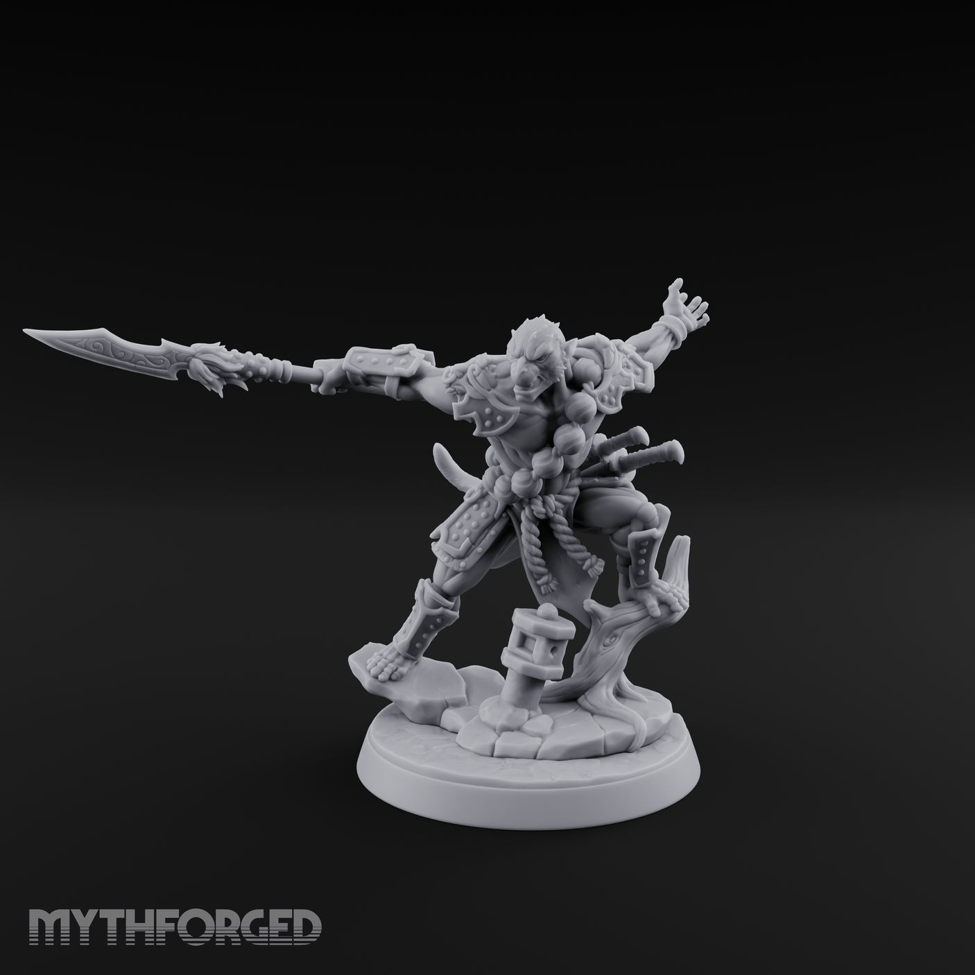 Arm Thrust Commanding Hadozee Warrior Miniature for Dungeons and Dragons, Pathfinder or other TTRPGs