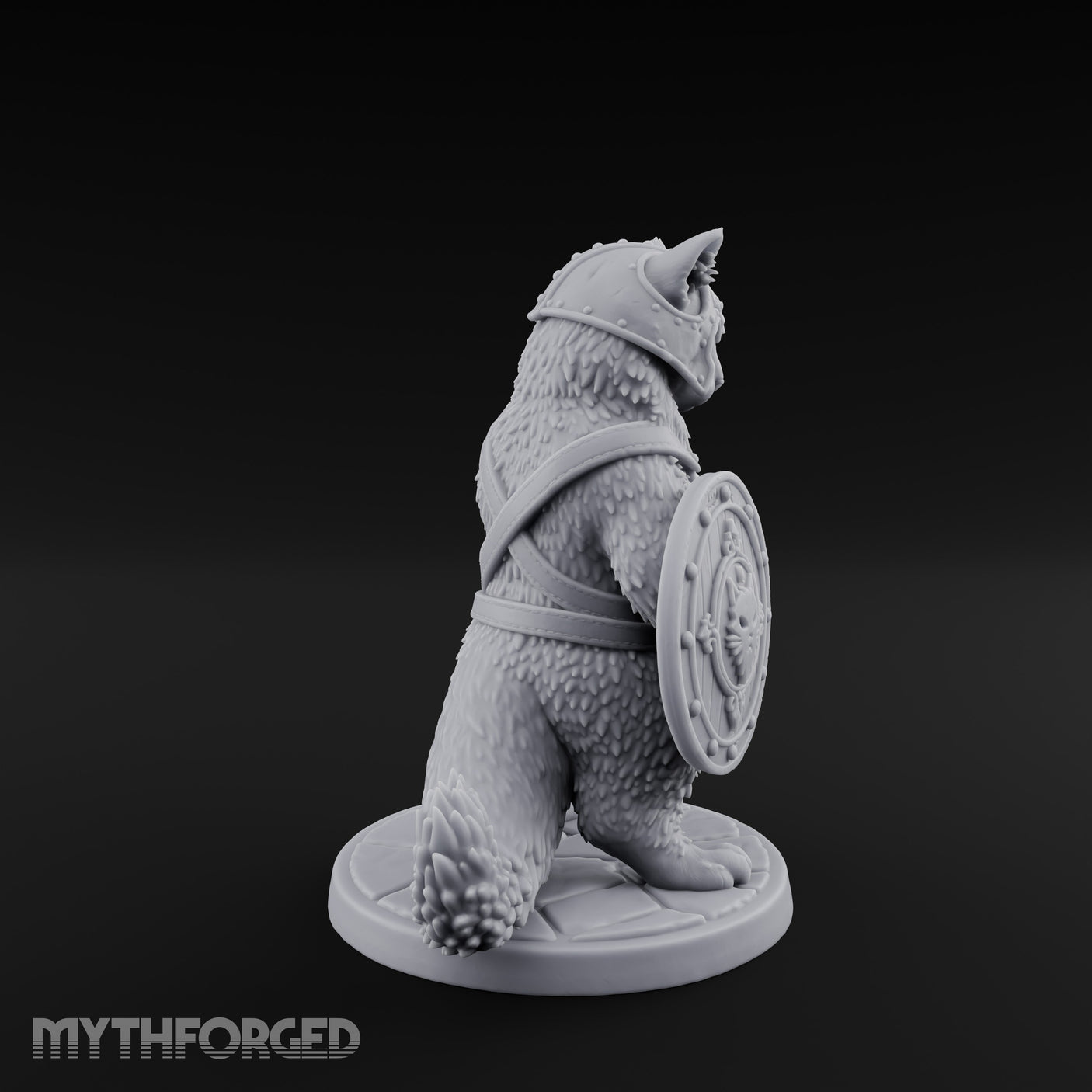 Mace And Shield Ready Tabaxi Paladin Miniature for Dungeons and Dragons, Pathfinder or other TTRPGs