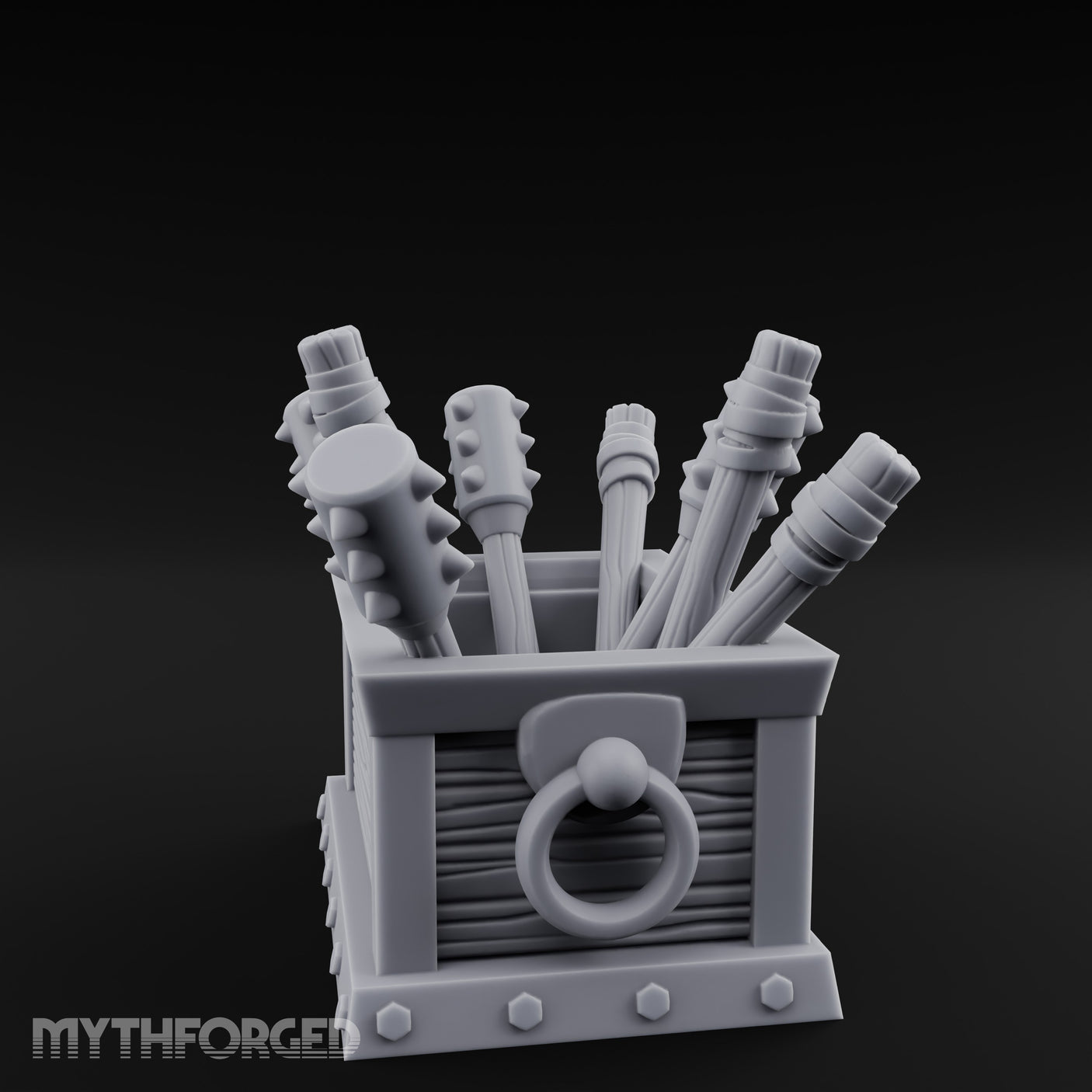 Mace-Stuffed Ring-Handled Weapon Storage Crate gallery 1