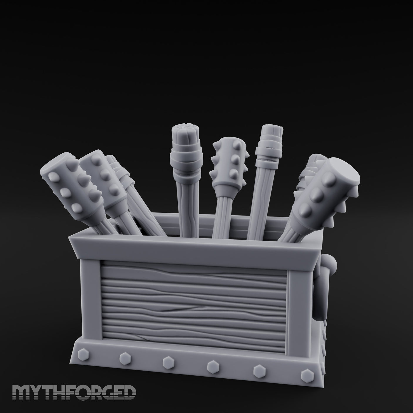 Mace-Stuffed Ring-Handled Weapon Storage Crate gallery 3