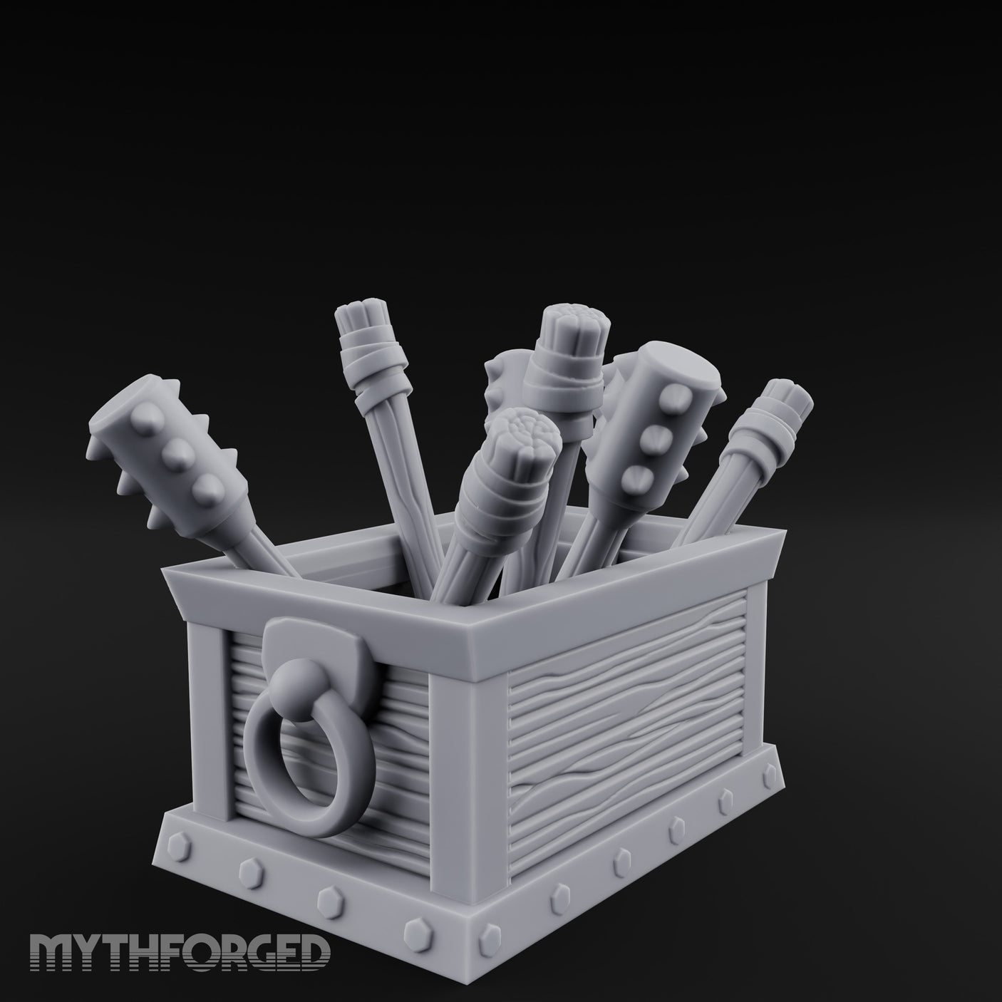 Mace-Stuffed Ring-Handled Weapon Storage Crate gallery 8