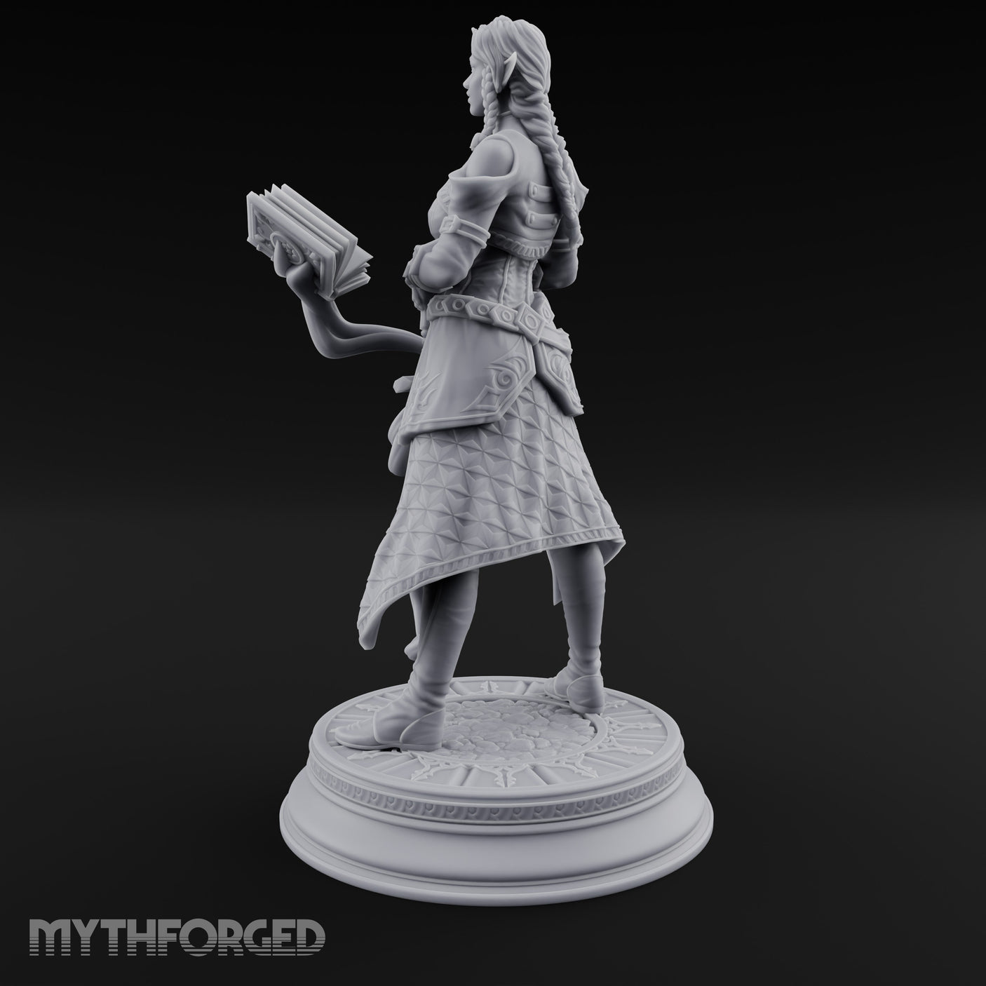 Magic Coiling Elf Spellsword Miniature for Dungeons and Dragons, Pathfinder or other TTRPGs
