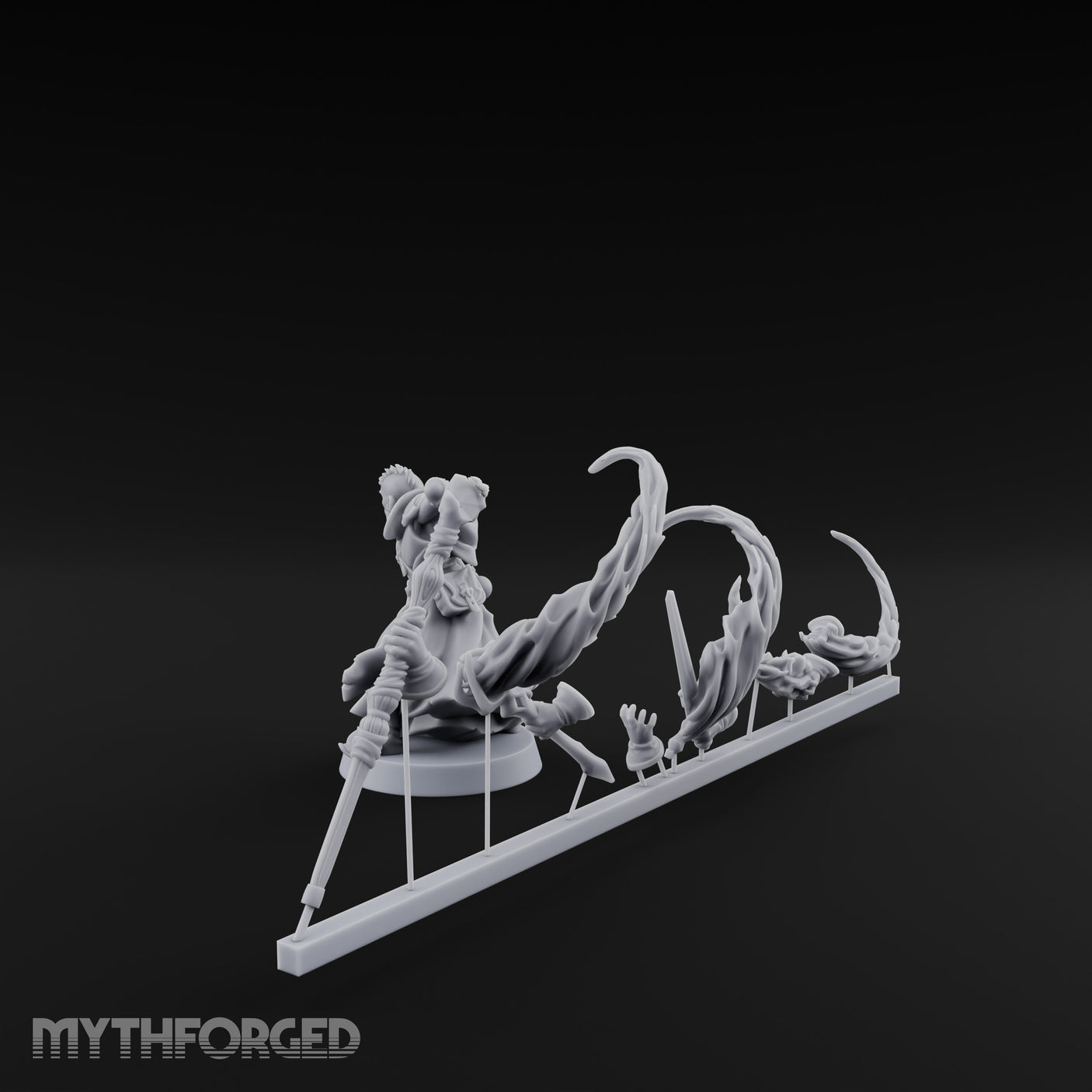 Magic Summoning Human Wizard Miniature for Dungeons and Dragons, Pathfinder or other TTRPGs