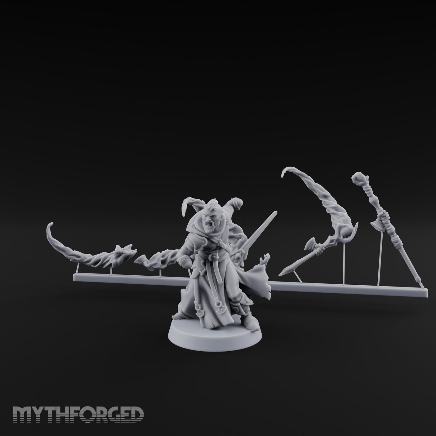 Magic Summoning Human Wizard Miniature for Dungeons and Dragons, Pathfinder or other TTRPGs
