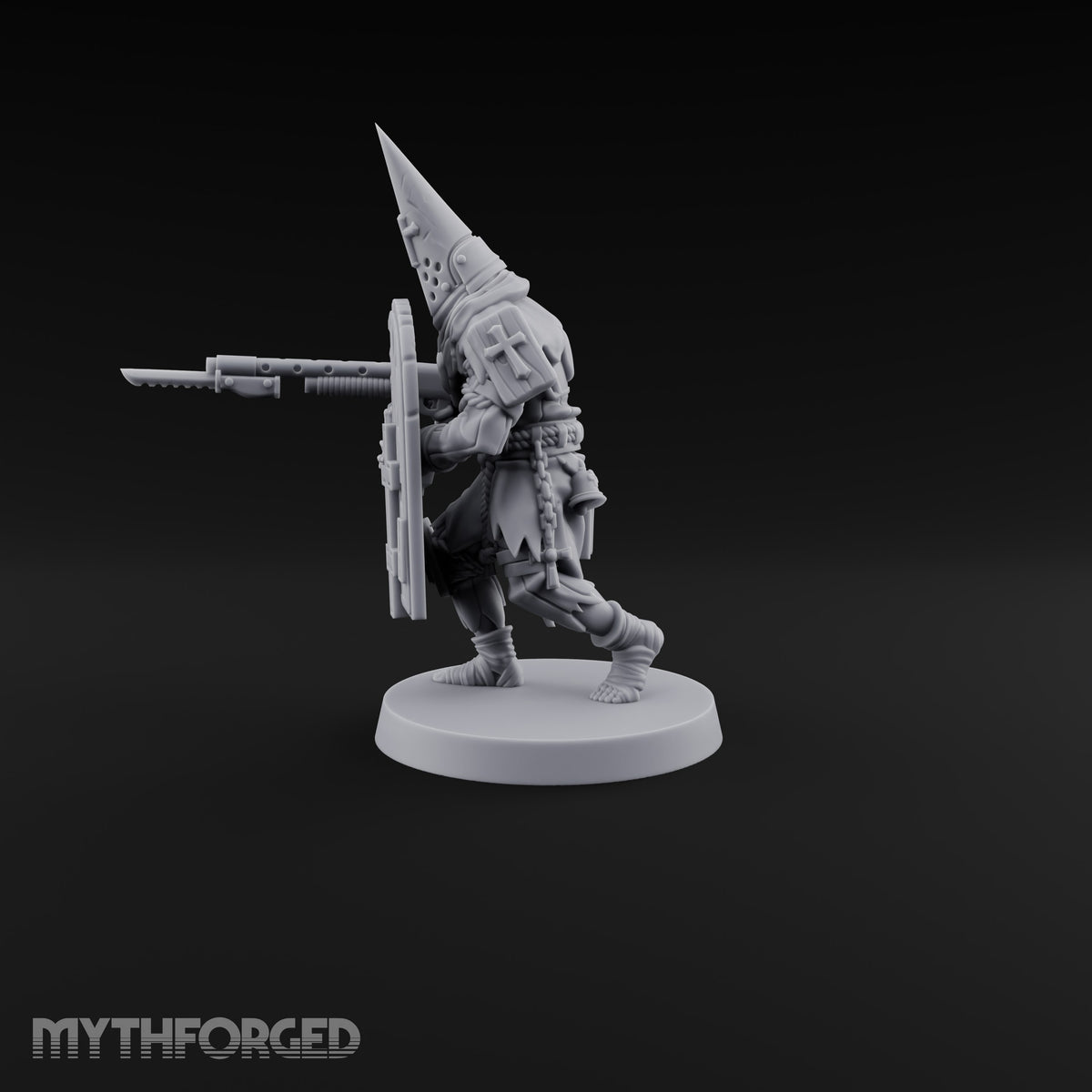 Faith Under Fire Human Pilgrim Gunner B Miniature for Dungeons and Dragons, Pathfinder or other TTRPGs