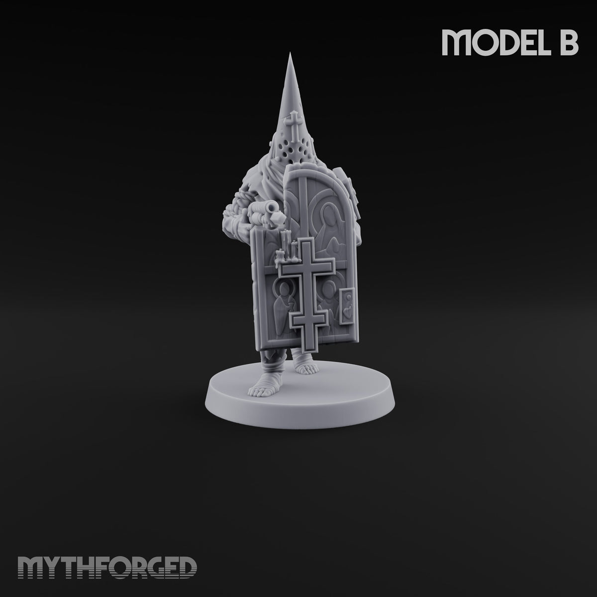 Faith Under Fire Human Pilgrim Gunner B Miniature for Dungeons and Dragons, Pathfinder or other TTRPGs