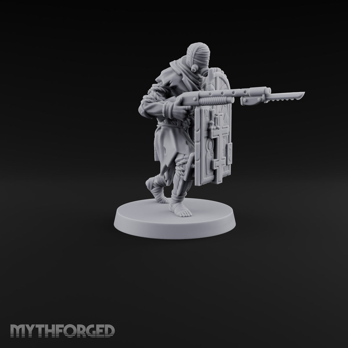 Faith Under Fire Human Pilgrim Gunner B Miniature for Dungeons and Dragons, Pathfinder or other TTRPGs