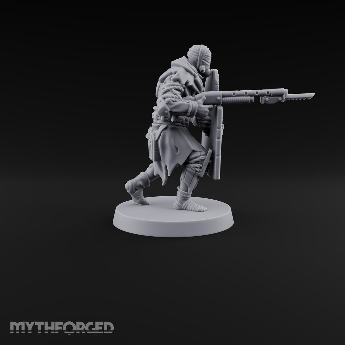 Faith Under Fire Human Pilgrim Gunners Miniature for Dungeons and Dragons, Pathfinder or other TTRPGs