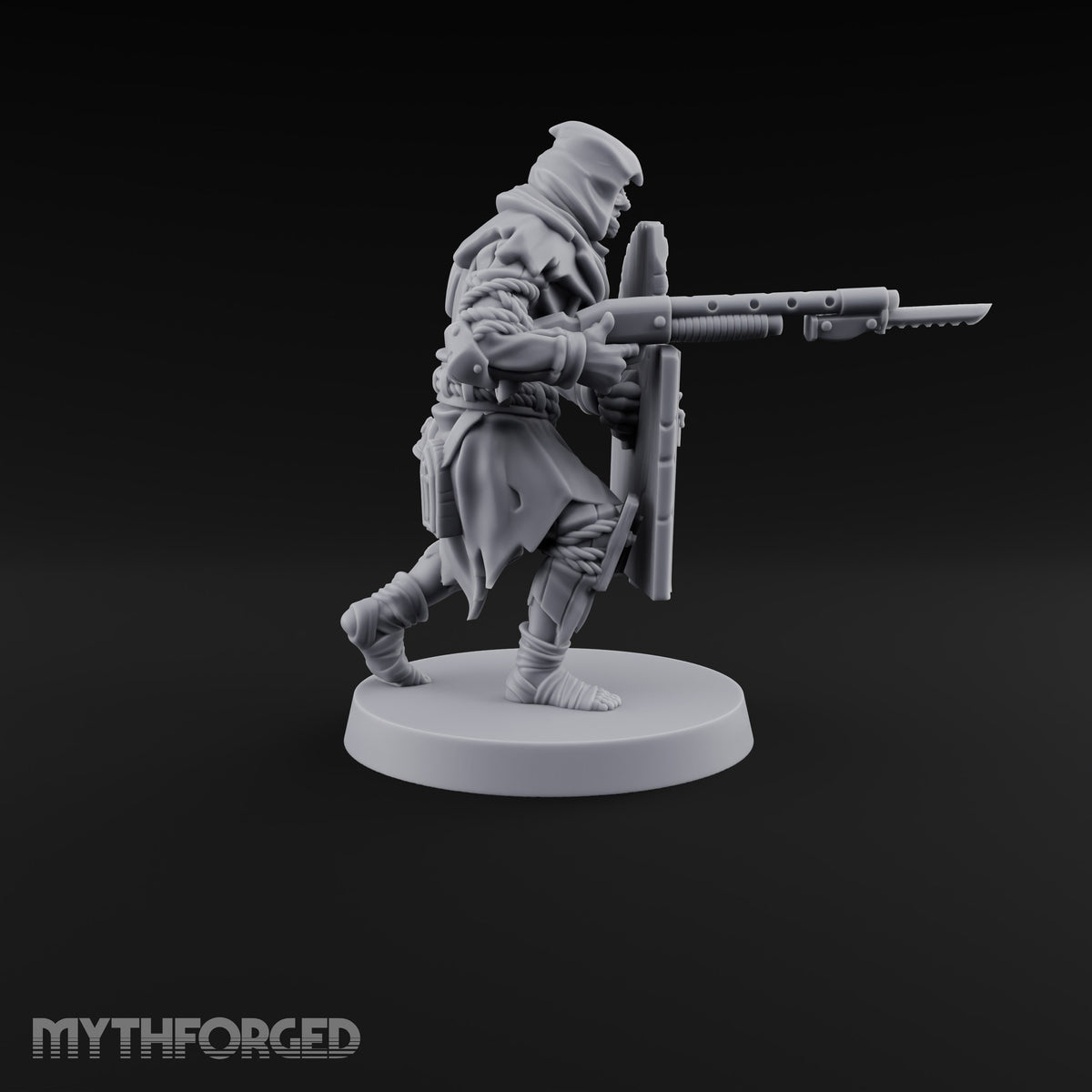 Faith Under Fire Human Pilgrim Gunner B Miniature for Dungeons and Dragons, Pathfinder or other TTRPGs