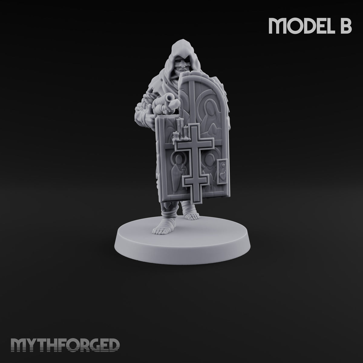 Faith Under Fire Human Pilgrim Gunner B Miniature for Dungeons and Dragons, Pathfinder or other TTRPGs