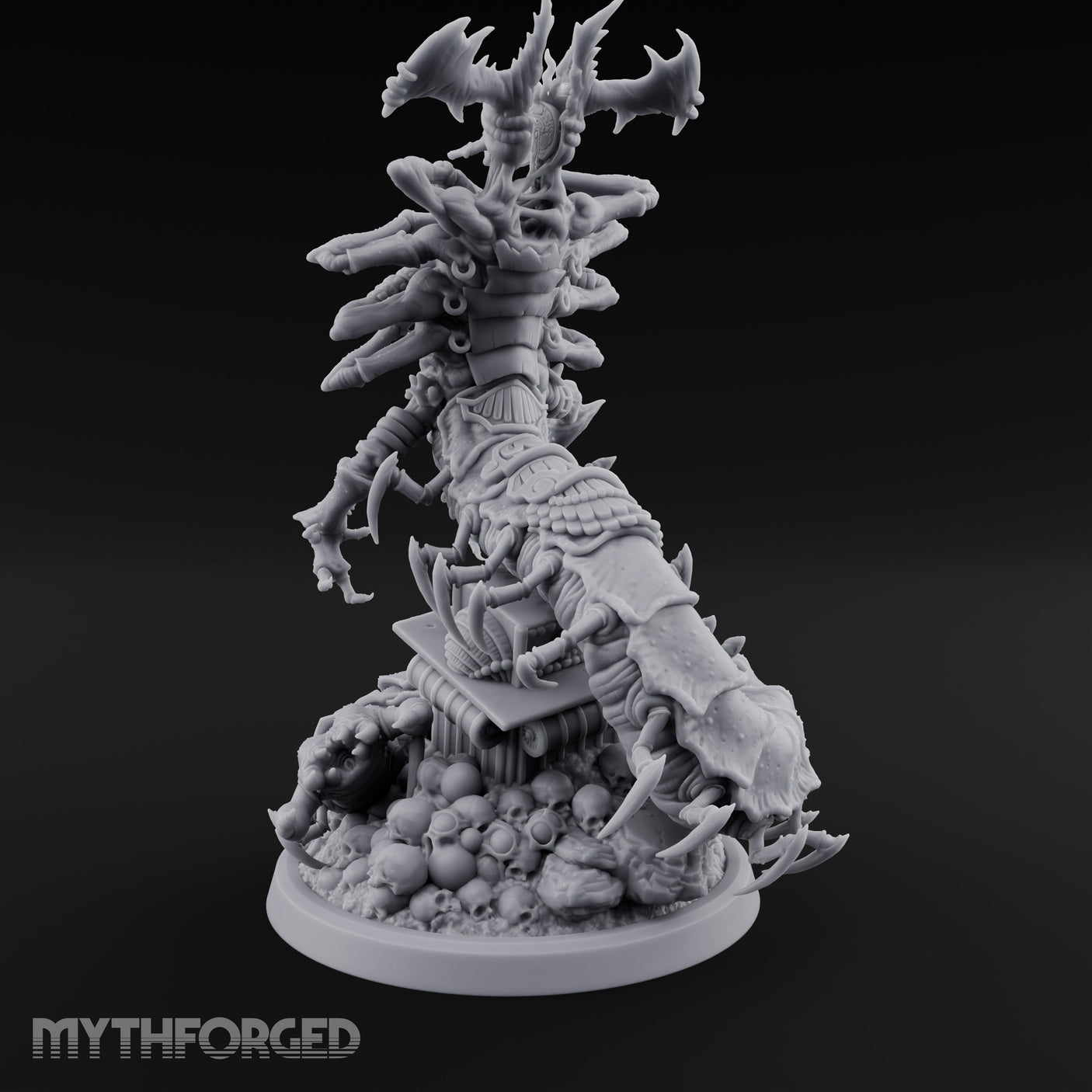 Many Armed Throne Rising Sibriex Miniature for Dungeons and Dragons, Pathfinder or other TTRPGs