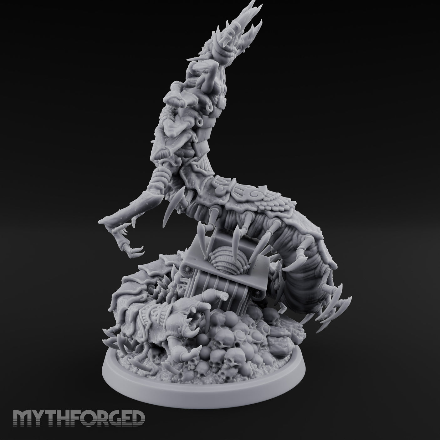Many Armed Throne Rising Sibriex Miniature for Dungeons and Dragons, Pathfinder or other TTRPGs