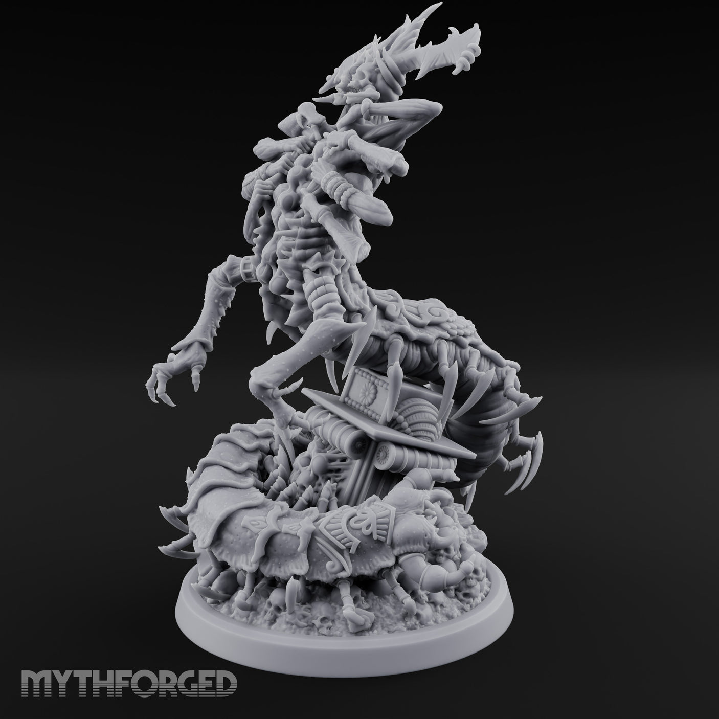 Many Armed Throne Rising Sibriex Miniature for Dungeons and Dragons, Pathfinder or other TTRPGs