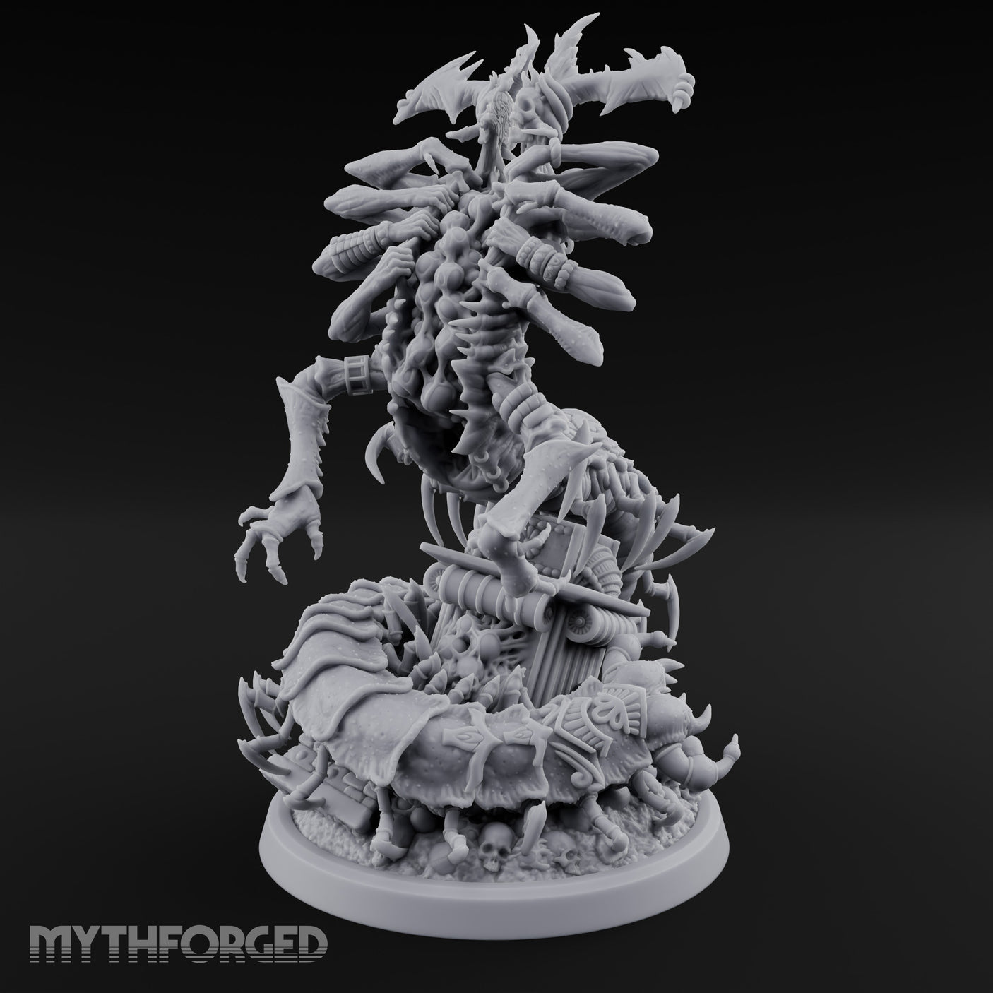 Many Armed Throne Rising Sibriex Miniature for Dungeons and Dragons, Pathfinder or other TTRPGs