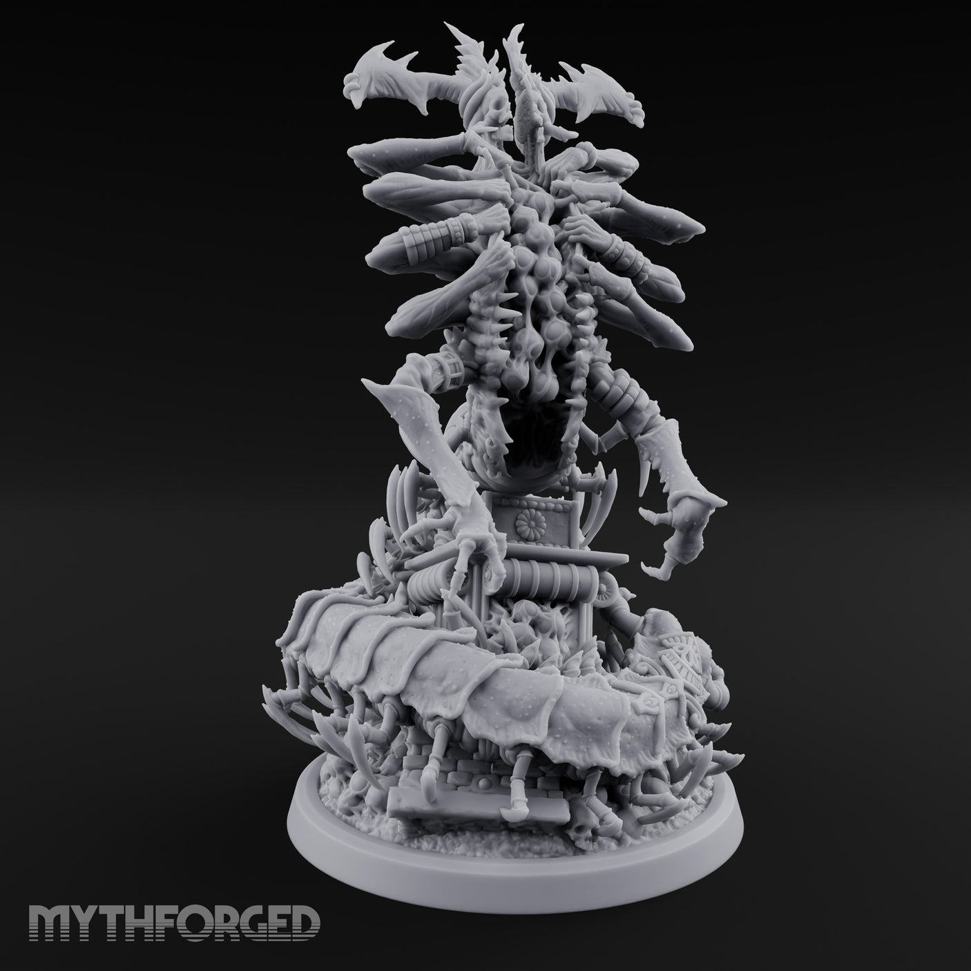 Many Armed Throne Rising Sibriex Miniature for Dungeons and Dragons, Pathfinder or other TTRPGs