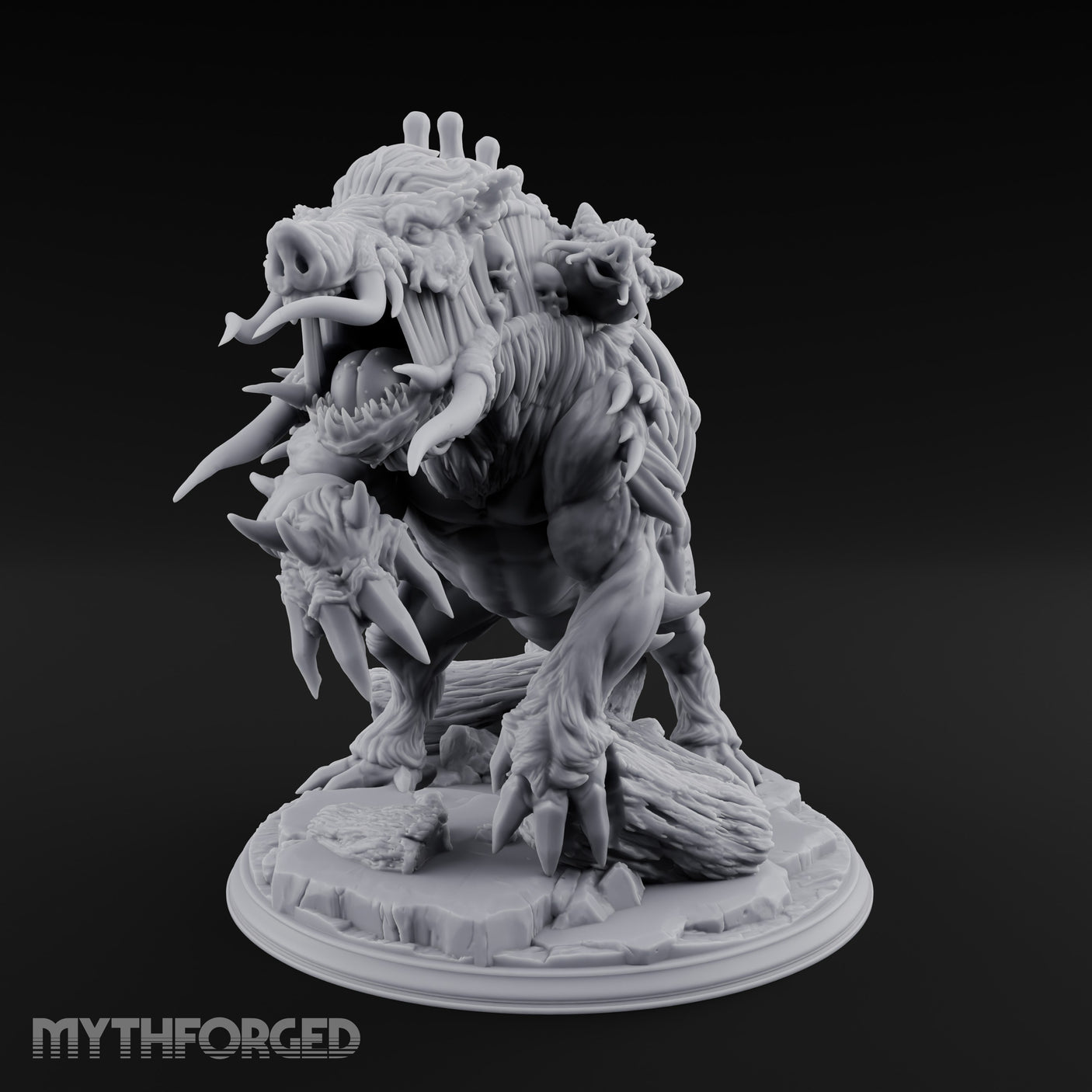 Many Headed Claws Raking Bulezau — Gargantuan - 4" Base