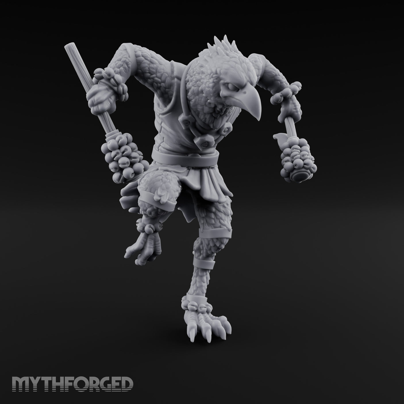 Maracas Rattling Kenku Bard Miniature for Dungeons and Dragons, Pathfinder or other TTRPGs