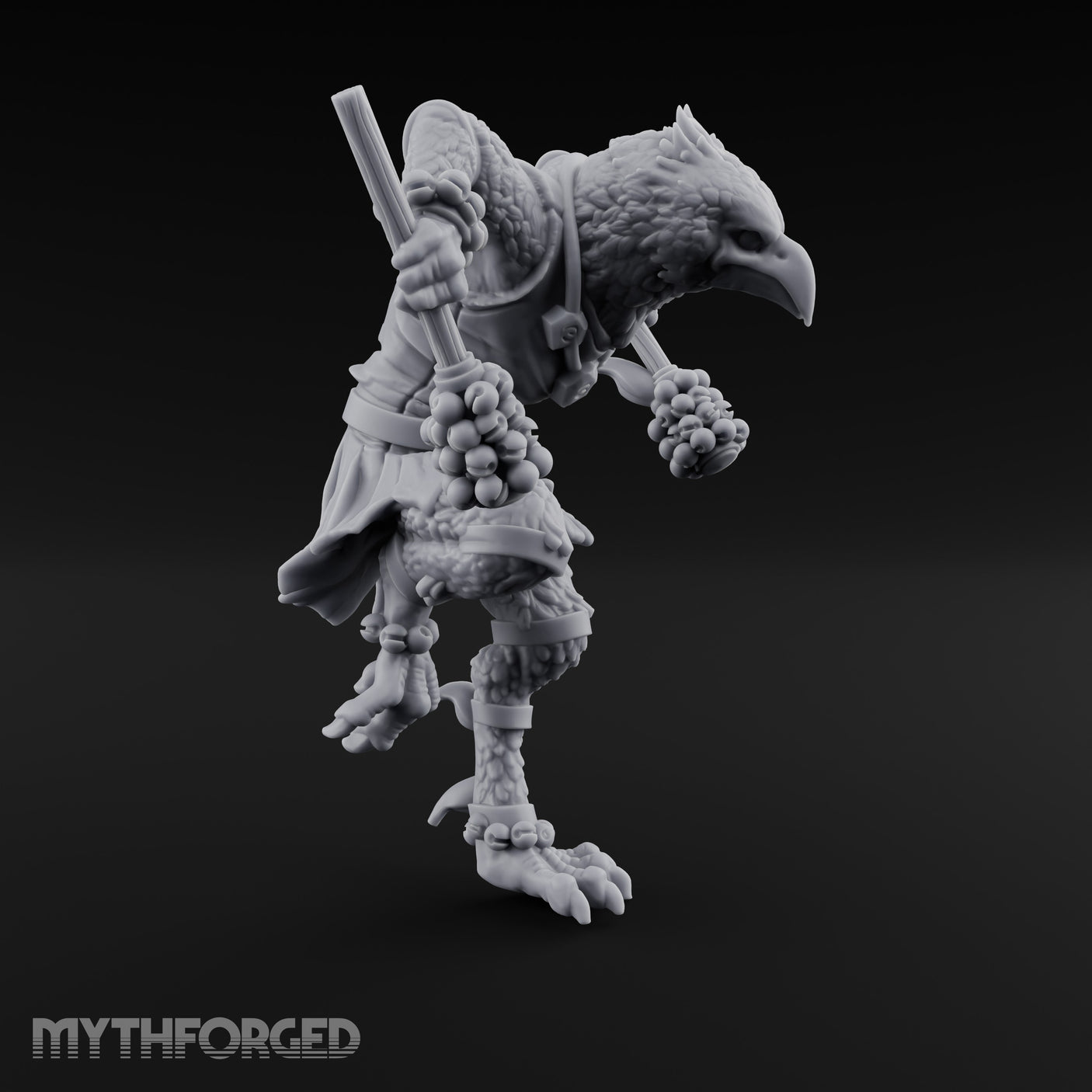 Maracas Rattling Kenku Bard Miniature for Dungeons and Dragons, Pathfinder or other TTRPGs