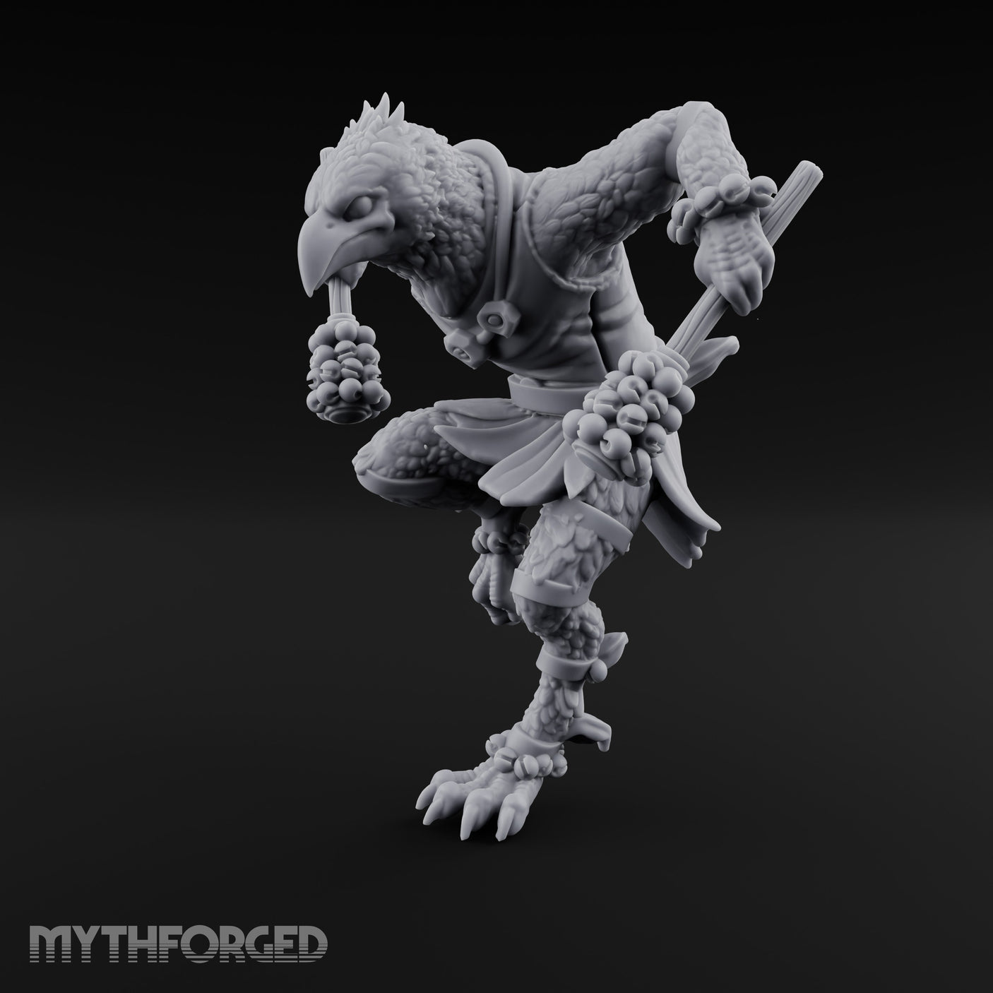 Maracas Rattling Kenku Bard Miniature for Dungeons and Dragons, Pathfinder or other TTRPGs