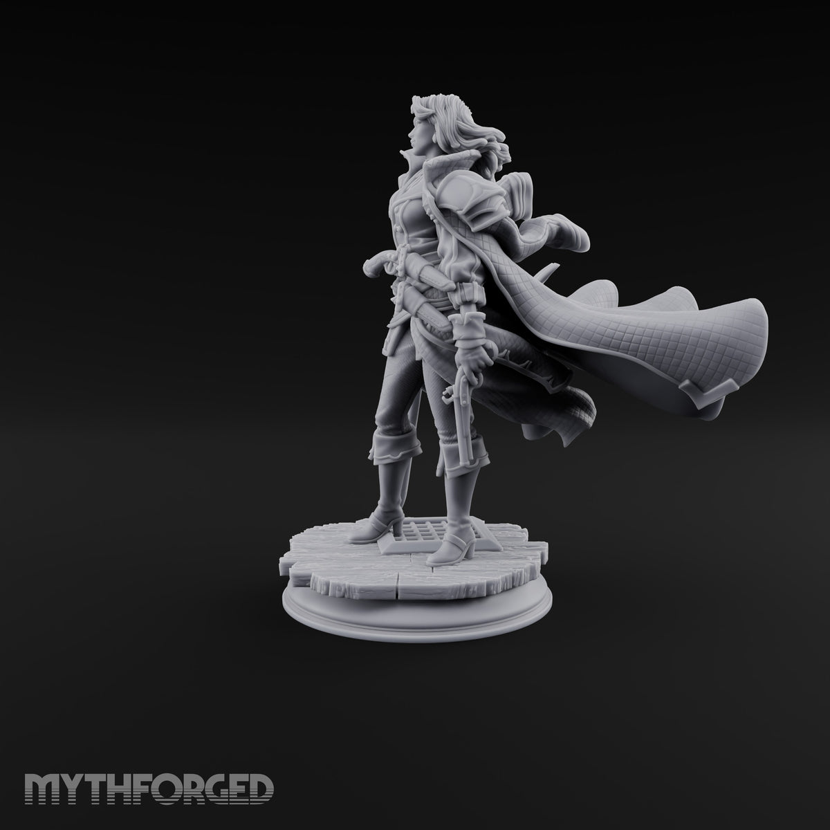 Two Pistols Left Holstered Human Female Pirate Captain