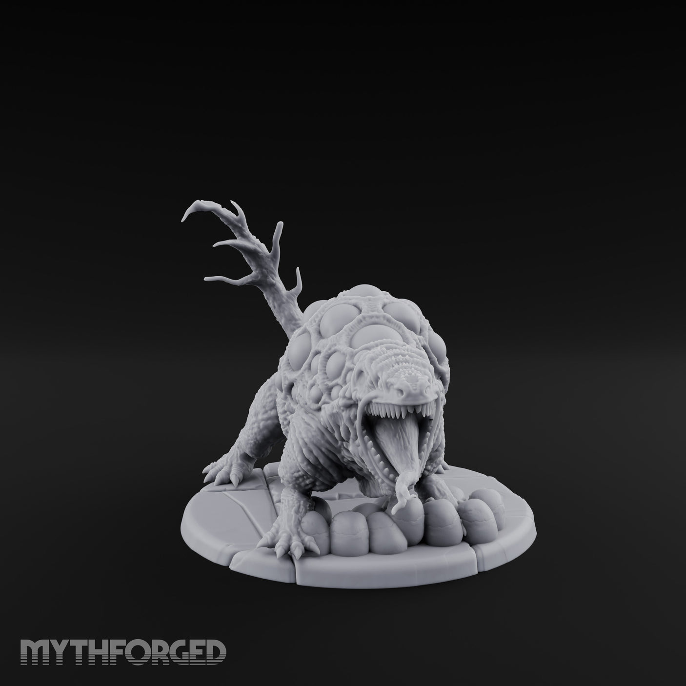 Maw Agape Eggs Guarding Stormseed Beast Miniature for Dungeons and Dragons, Pathfinder or other TTRPGs