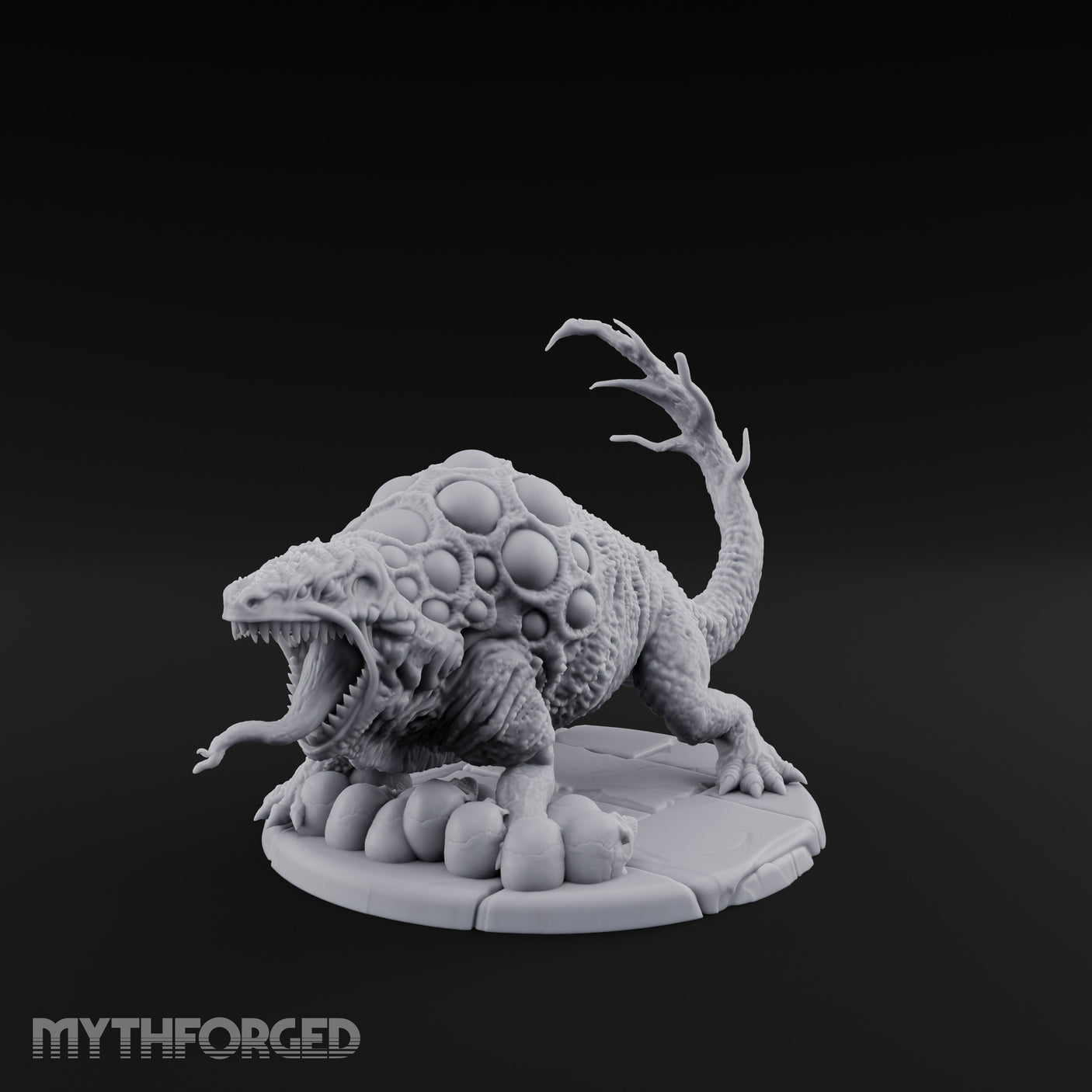 Maw Agape Eggs Guarding Stormseed Beast Miniature for Dungeons and Dragons, Pathfinder or other TTRPGs