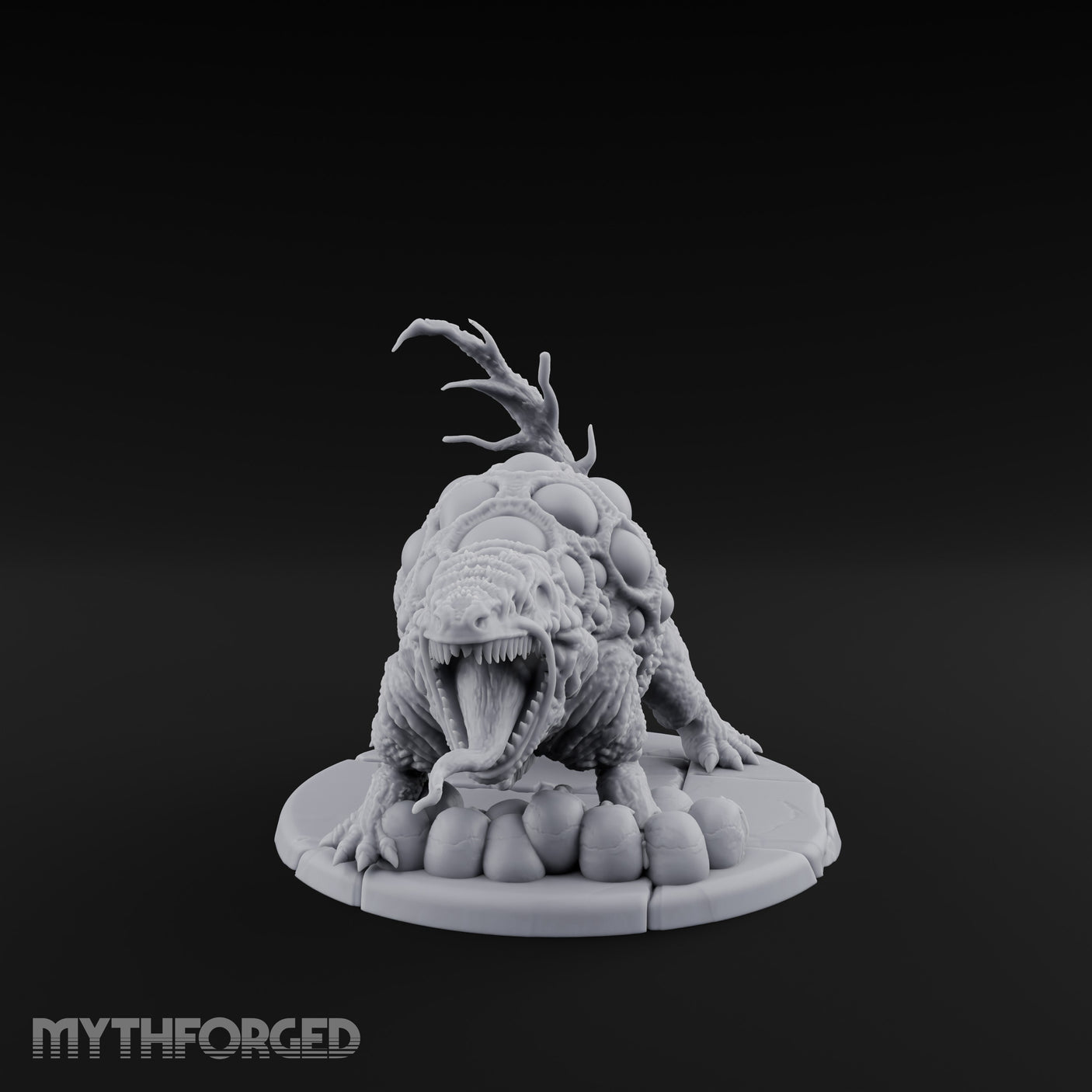 Maw Agape Eggs Guarding Stormseed Beast Miniature for Dungeons and Dragons, Pathfinder or other TTRPGs