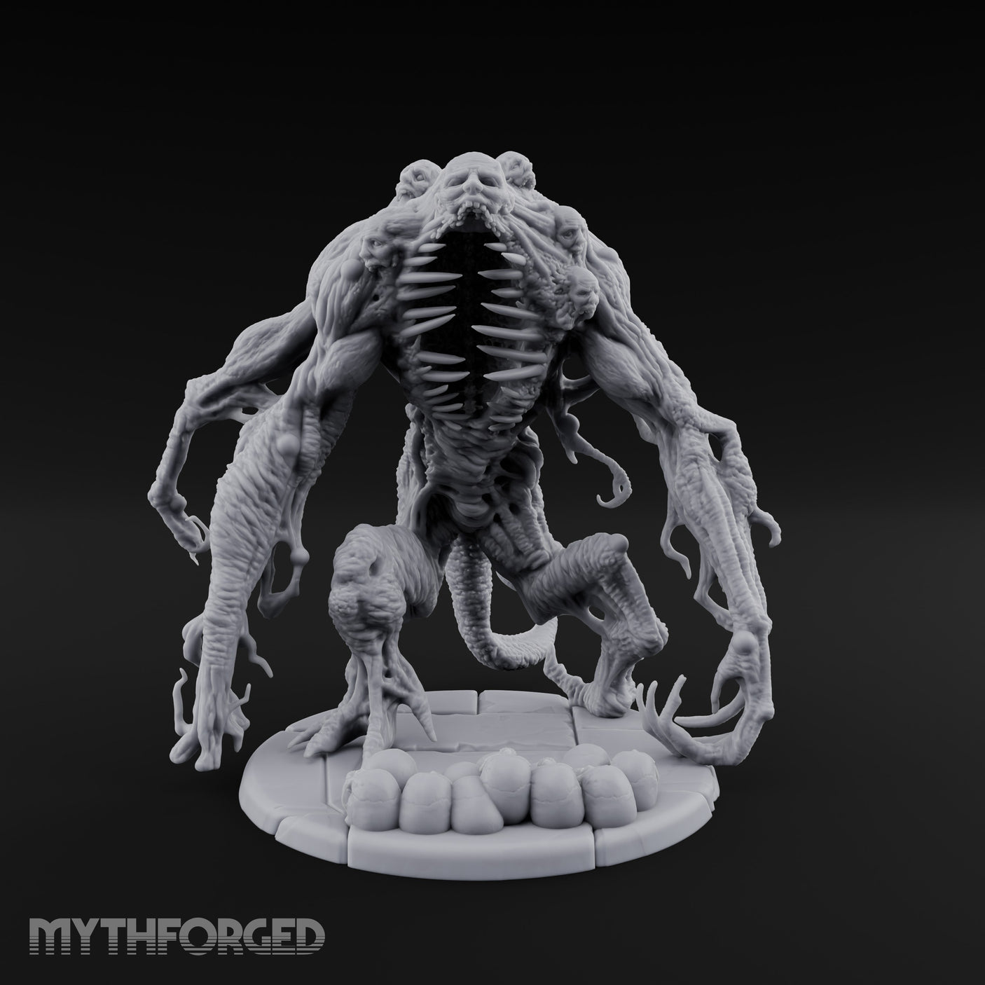 Maw Gaping Ribs Exposed Flesh Renderer Miniature for Dungeons and Dragons, Pathfinder or other TTRPGs