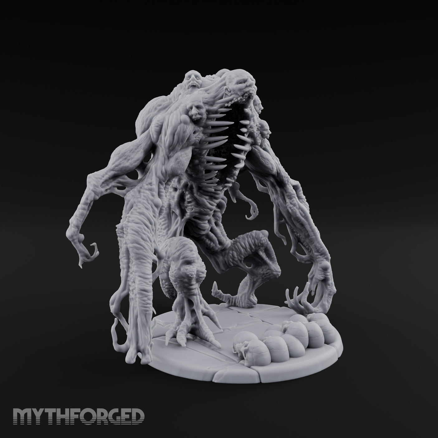Maw Gaping Ribs Exposed Flesh Renderer Miniature for Dungeons and Dragons, Pathfinder or other TTRPGs