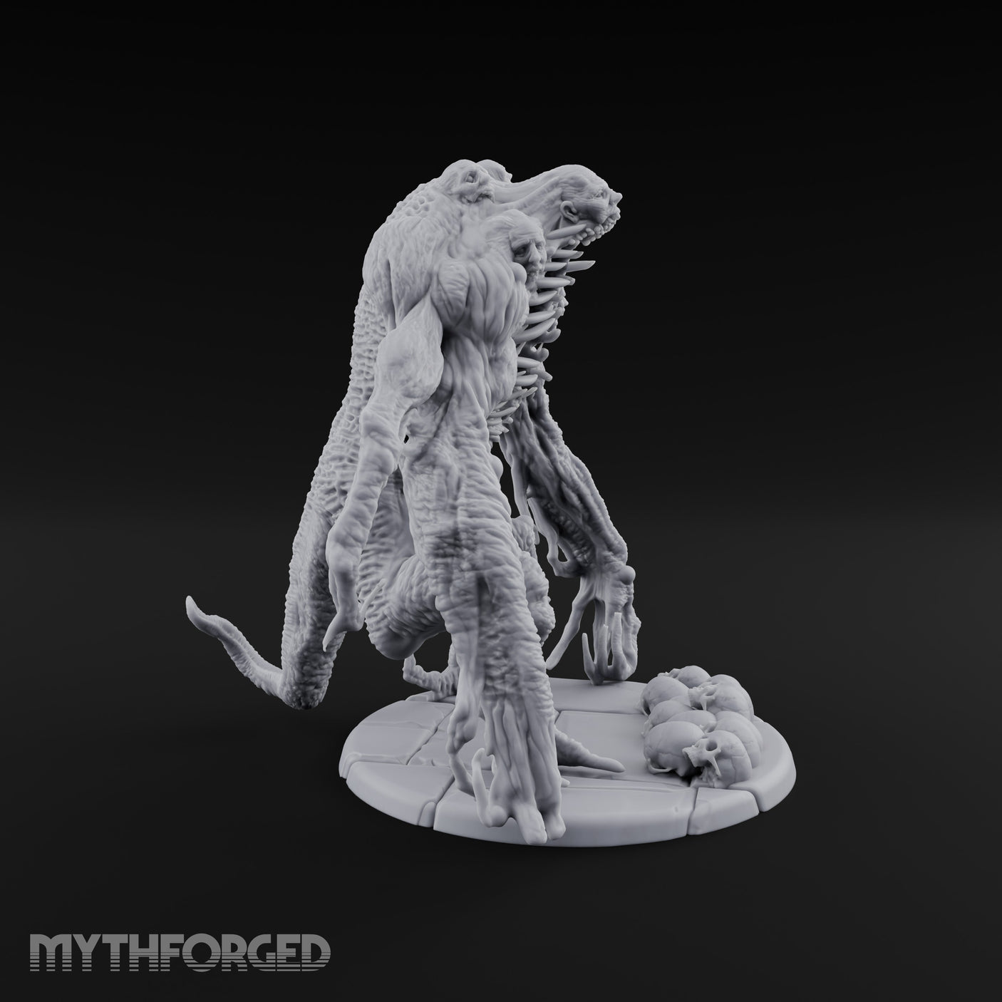 Maw Gaping Ribs Exposed Flesh Renderer Miniature for Dungeons and Dragons, Pathfinder or other TTRPGs
