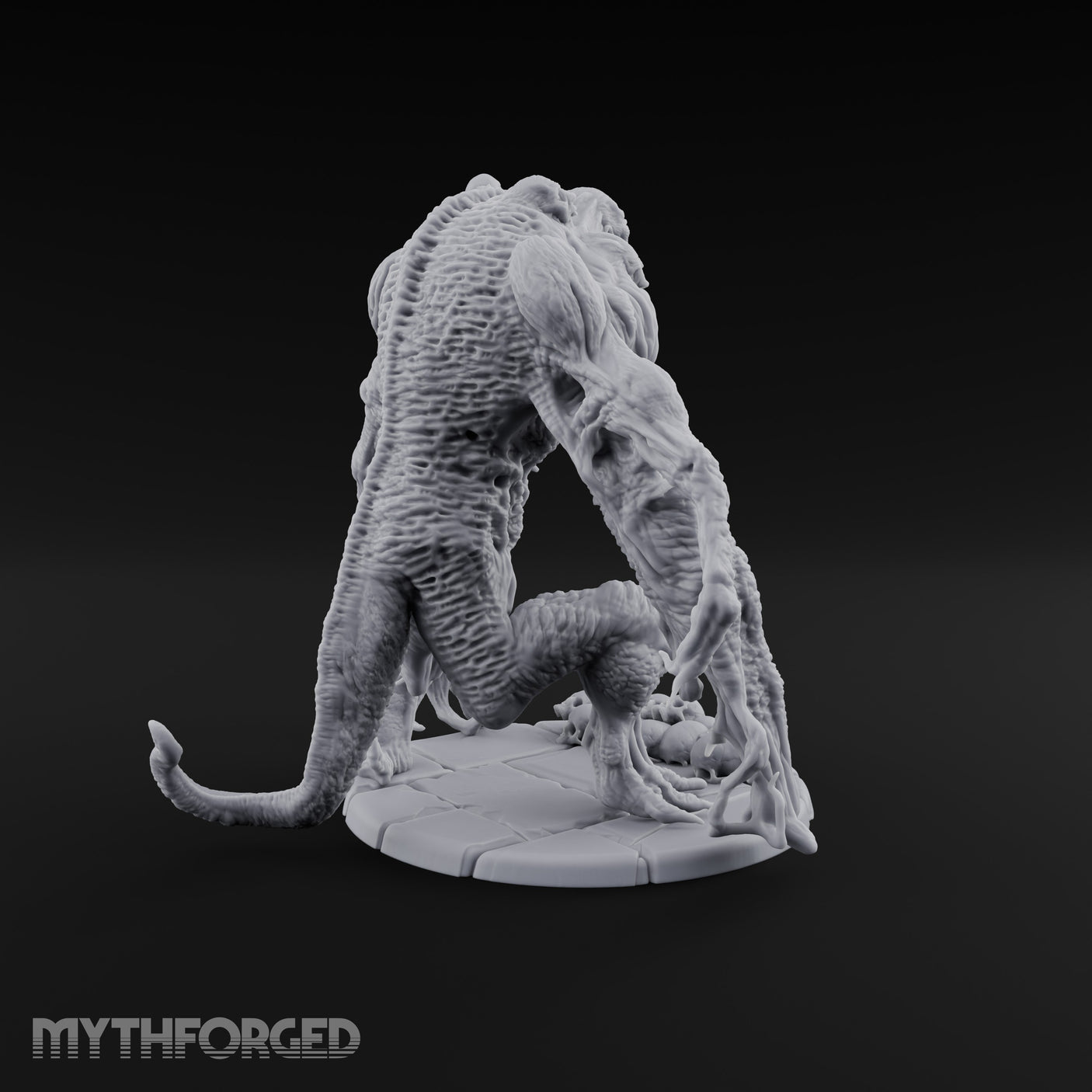 Maw Gaping Ribs Exposed Flesh Renderer Miniature for Dungeons and Dragons, Pathfinder or other TTRPGs