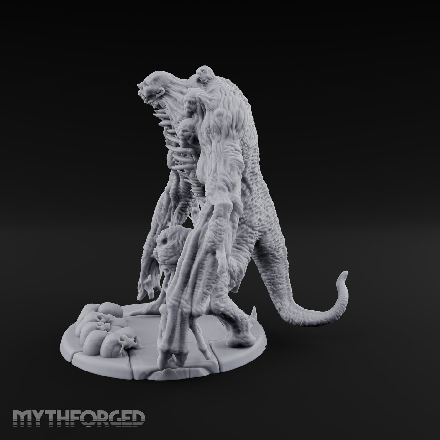 Maw Gaping Ribs Exposed Flesh Renderer Miniature for Dungeons and Dragons, Pathfinder or other TTRPGs