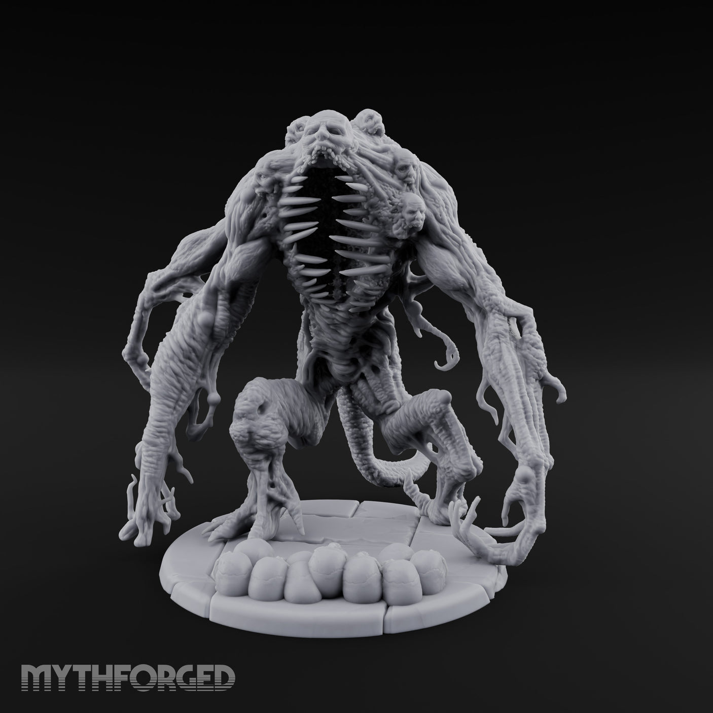 Maw Gaping Ribs Exposed Flesh Renderer Miniature for Dungeons and Dragons, Pathfinder or other TTRPGs