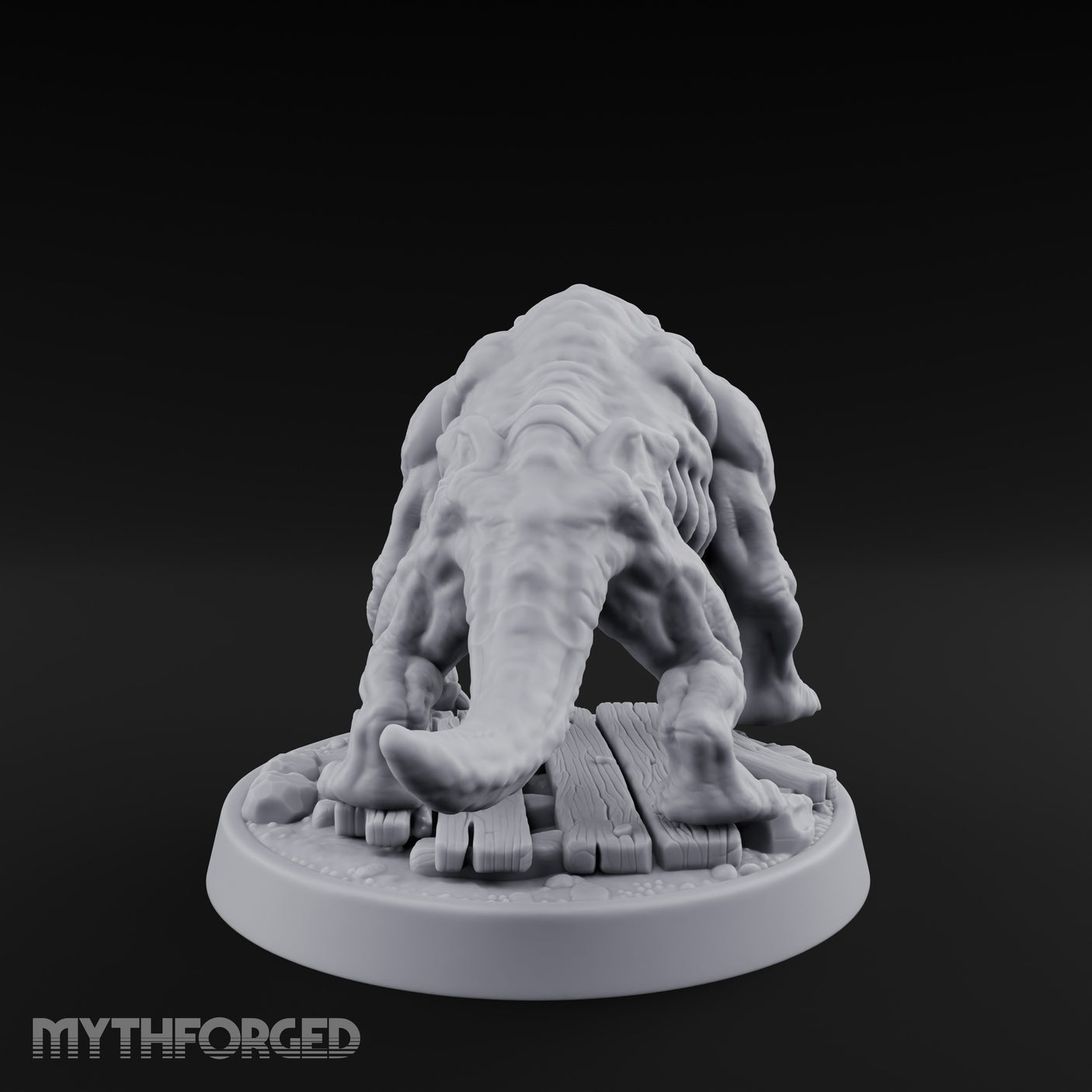 Maw-Lunging Fang-Splaying Sea Wolf Miniature for Dungeons and Dragons, Pathfinder or other TTRPGs
