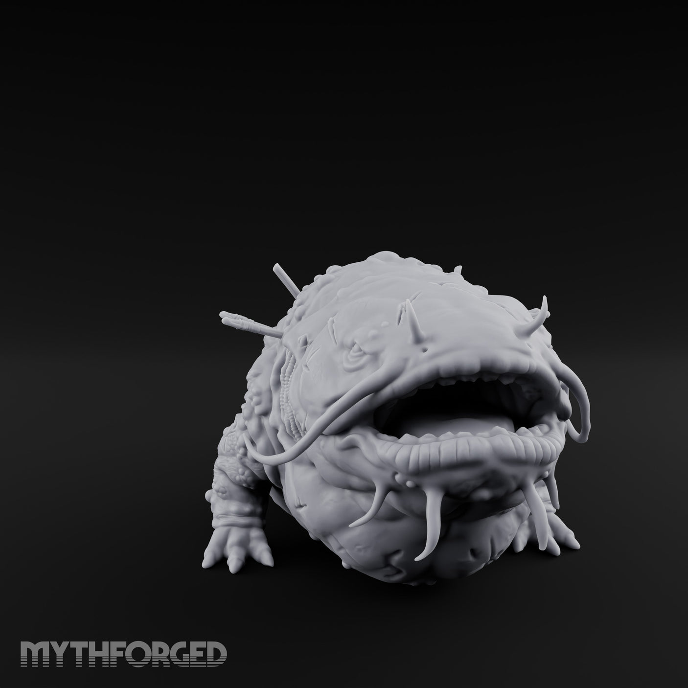 Maw Yawning Fang Splaying Giant Catfish Miniature for Dungeons and Dragons, Pathfinder or other TTRPGs