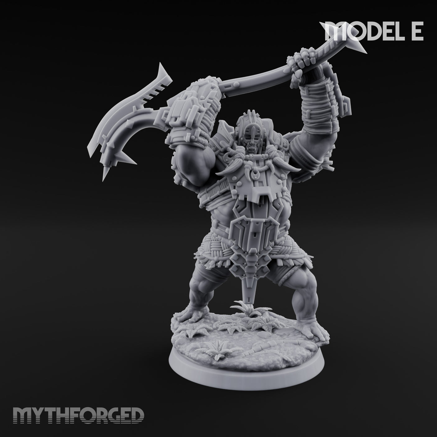 Mech Plated Rampaging Simian Brute E Miniature for Dungeons and Dragons, Pathfinder or other TTRPGs