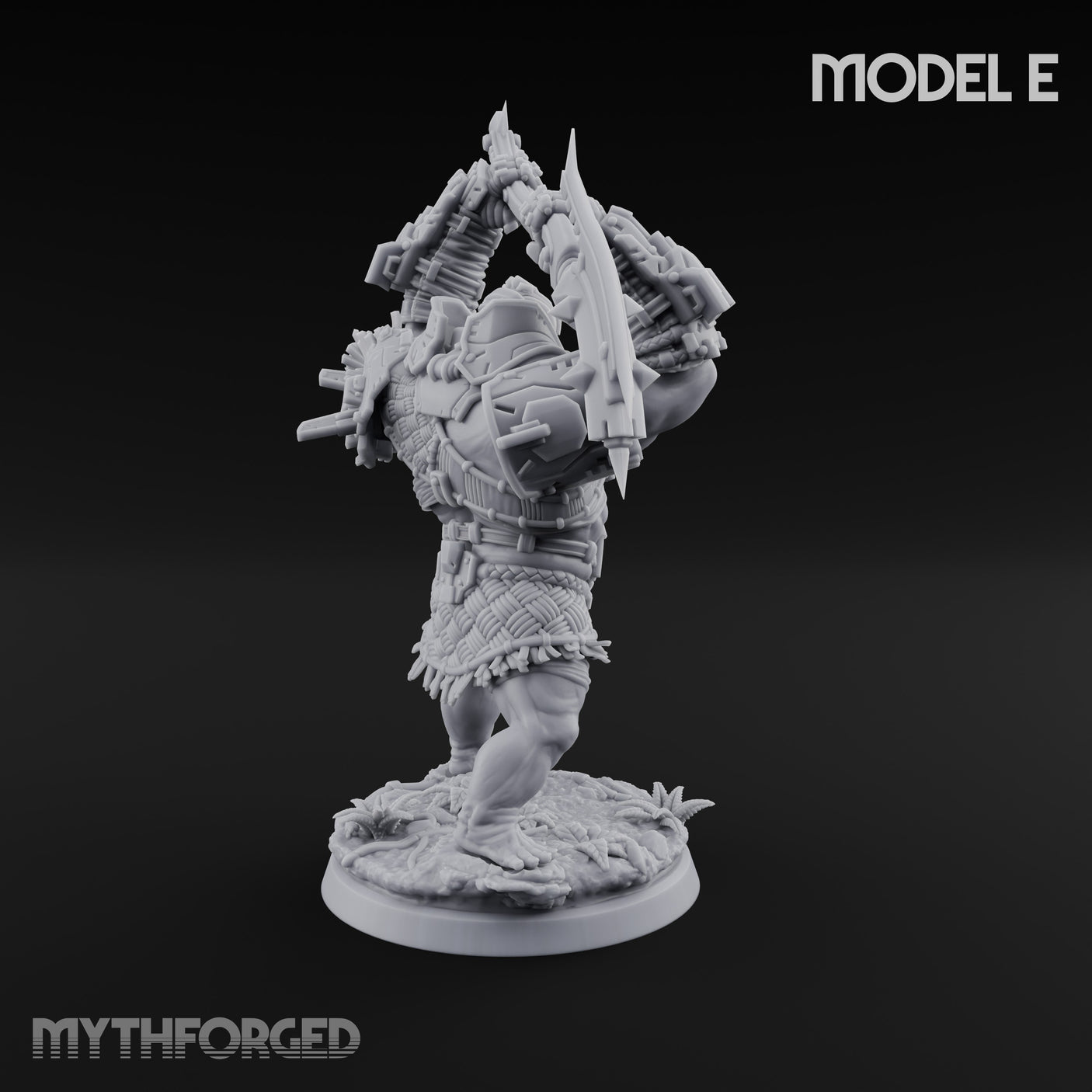 Mech Plated Rampaging Simian Brute E Miniature for Dungeons and Dragons, Pathfinder or other TTRPGs