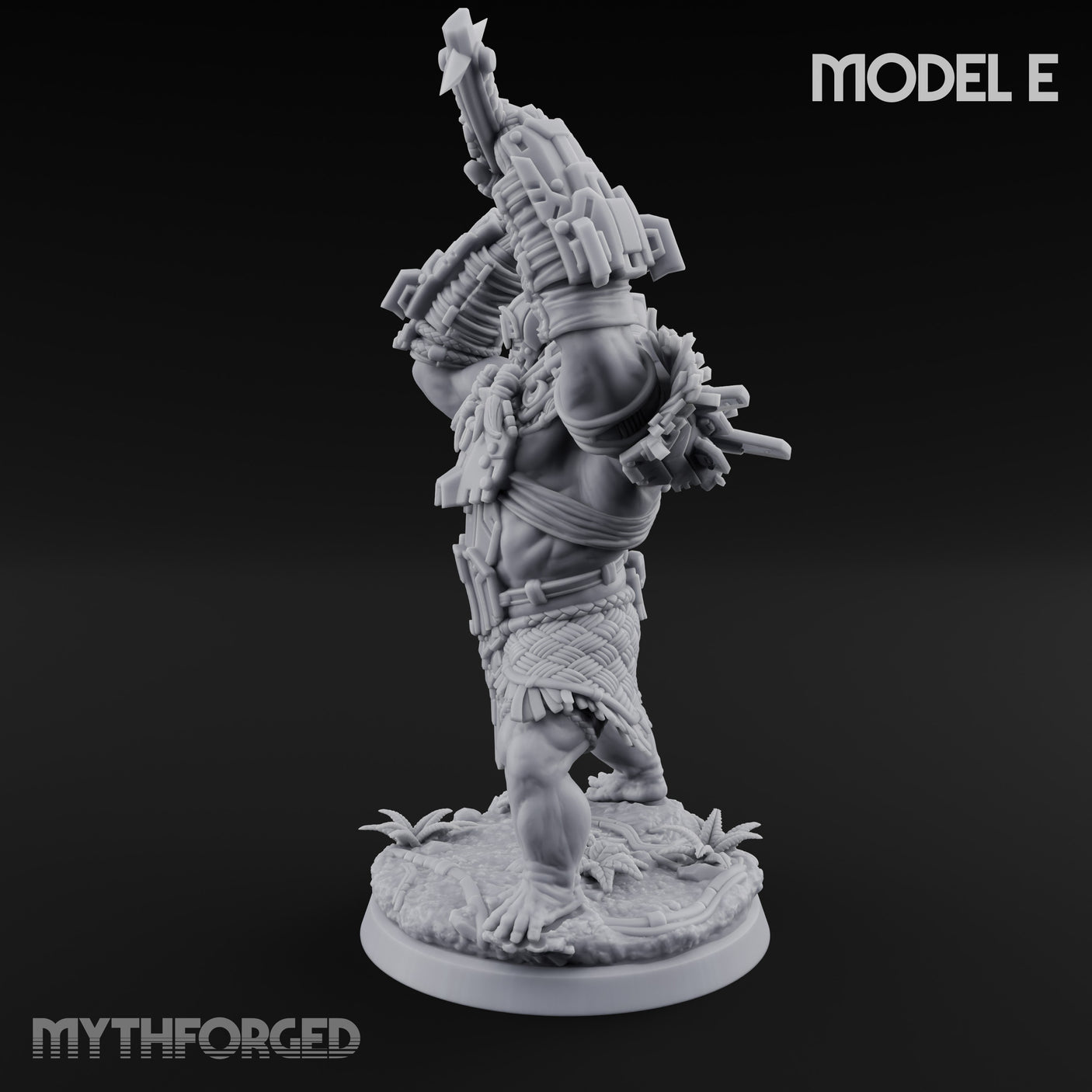 Mech Plated Rampaging Simian Brute E Miniature for Dungeons and Dragons, Pathfinder or other TTRPGs