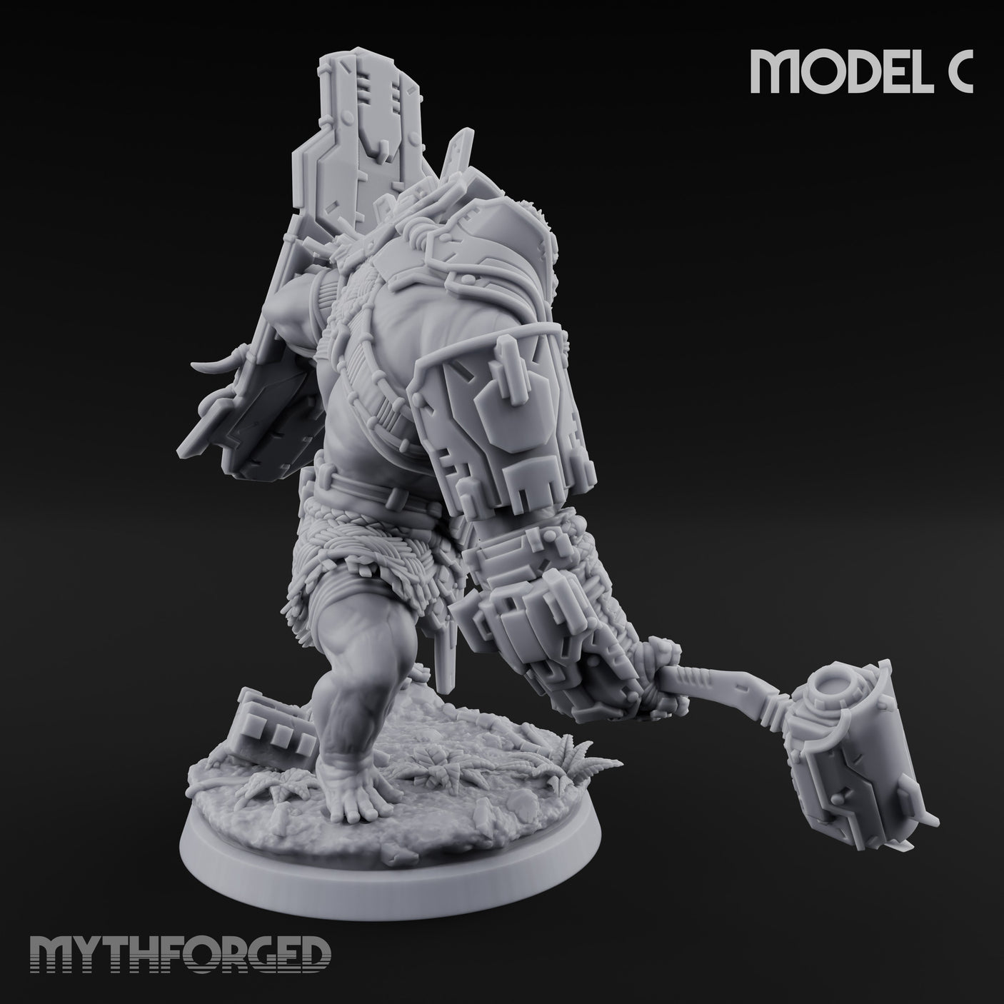 Mech Plated Rampaging Simian Brutes Miniature for Dungeons and Dragons, Pathfinder or other TTRPGs