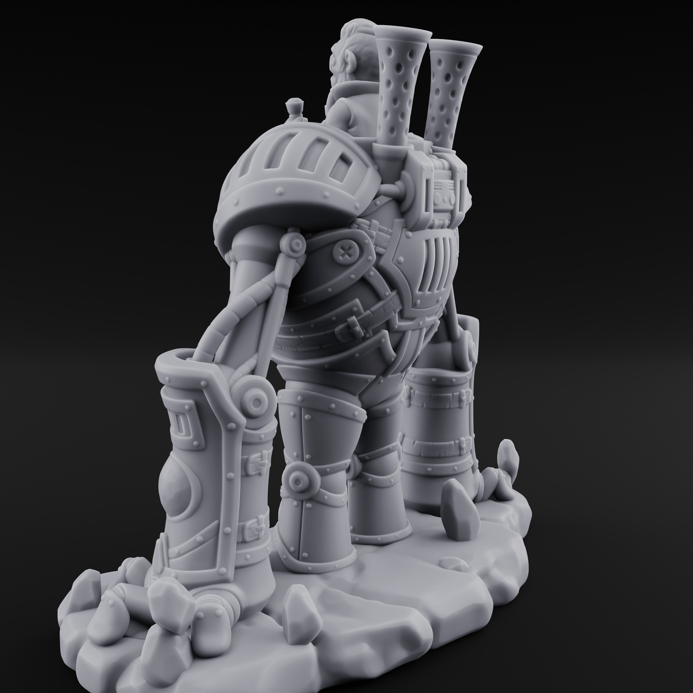 Knuckle Dragging Gnome Mech Pilot Miniature for Dungeons and Dragons, Pathfinder or other TTRPGs