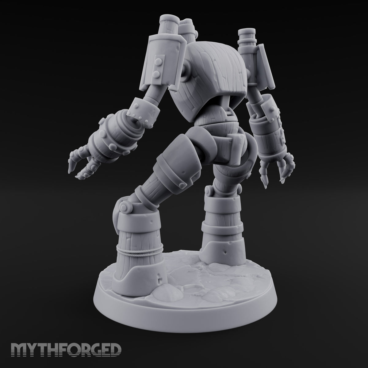 Barrel Chested and Bolted Together Warforged Automaton A