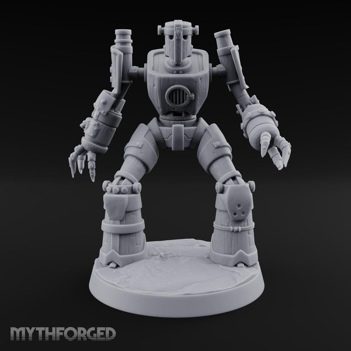 Barrel Chested and Bolted Together Warforged Automaton A