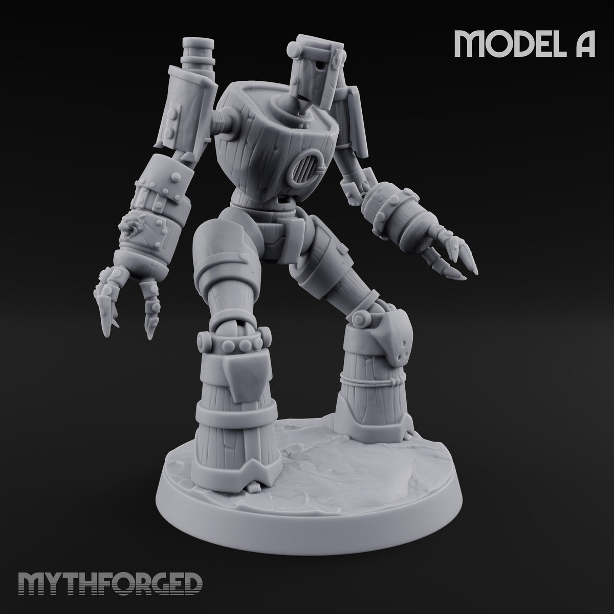 Barrel Chested and Bolted Together Warforged Automaton A